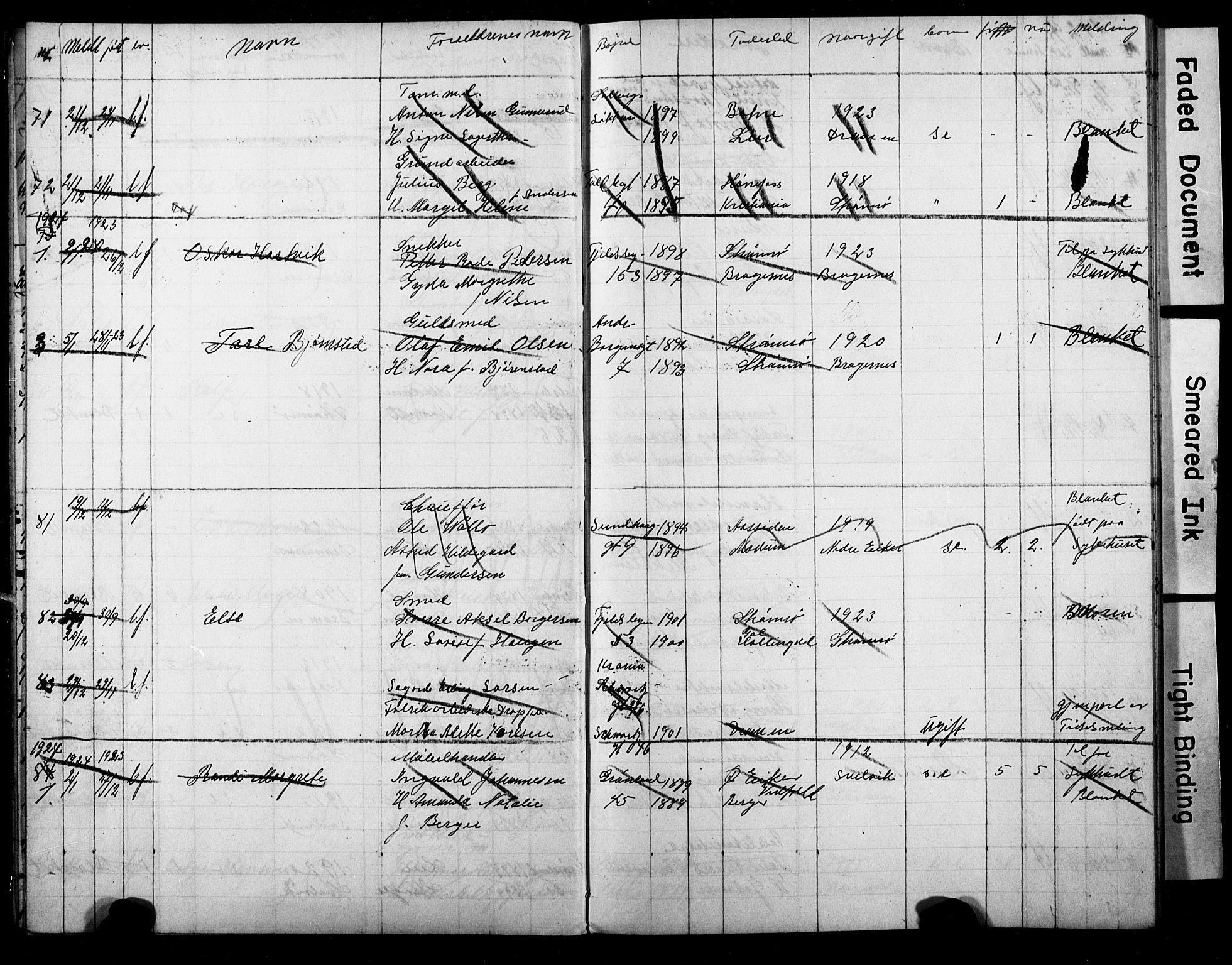 Strømsø kirkebøker, AV/SAKO-A-246/Y/Ya/L0009: Parish register draft no. I 9, 1920-1925