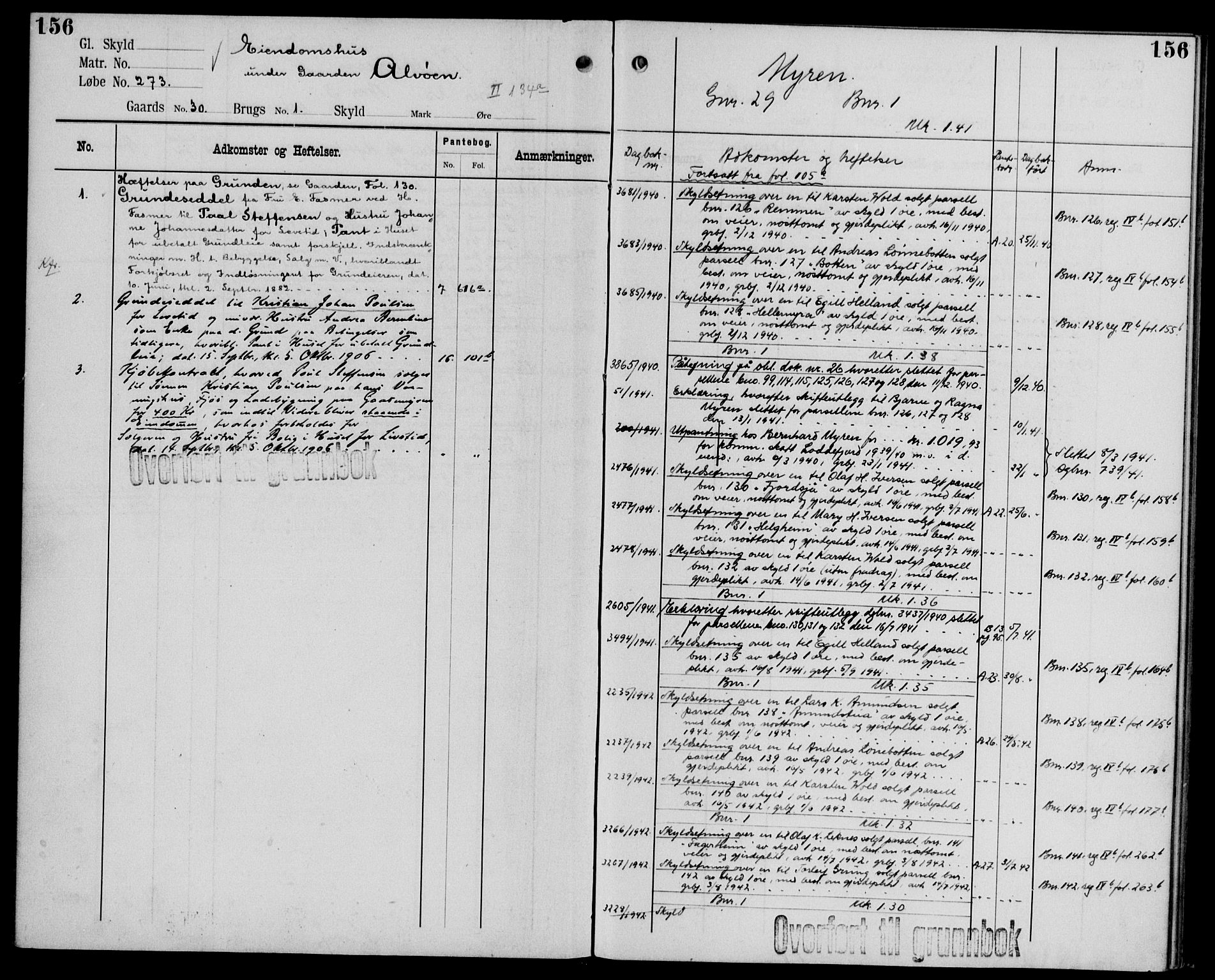 Midhordland sorenskriveri, AV/SAB-A-3001/1/G/Ga/Gab/L0106: Mortgage register no. II.A.b.106, p. 156