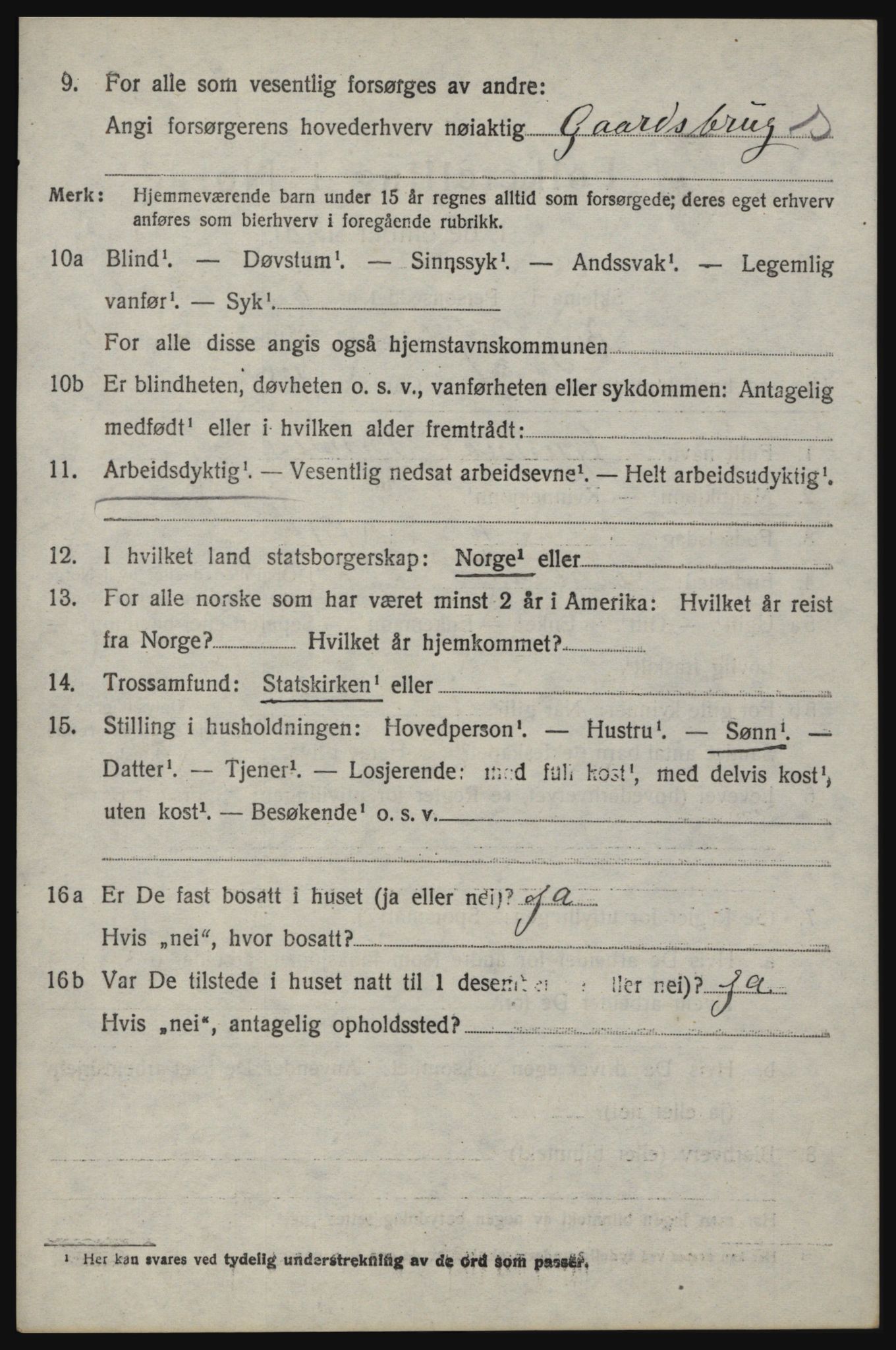 SAO, 1920 census for Berg, 1920, p. 9252