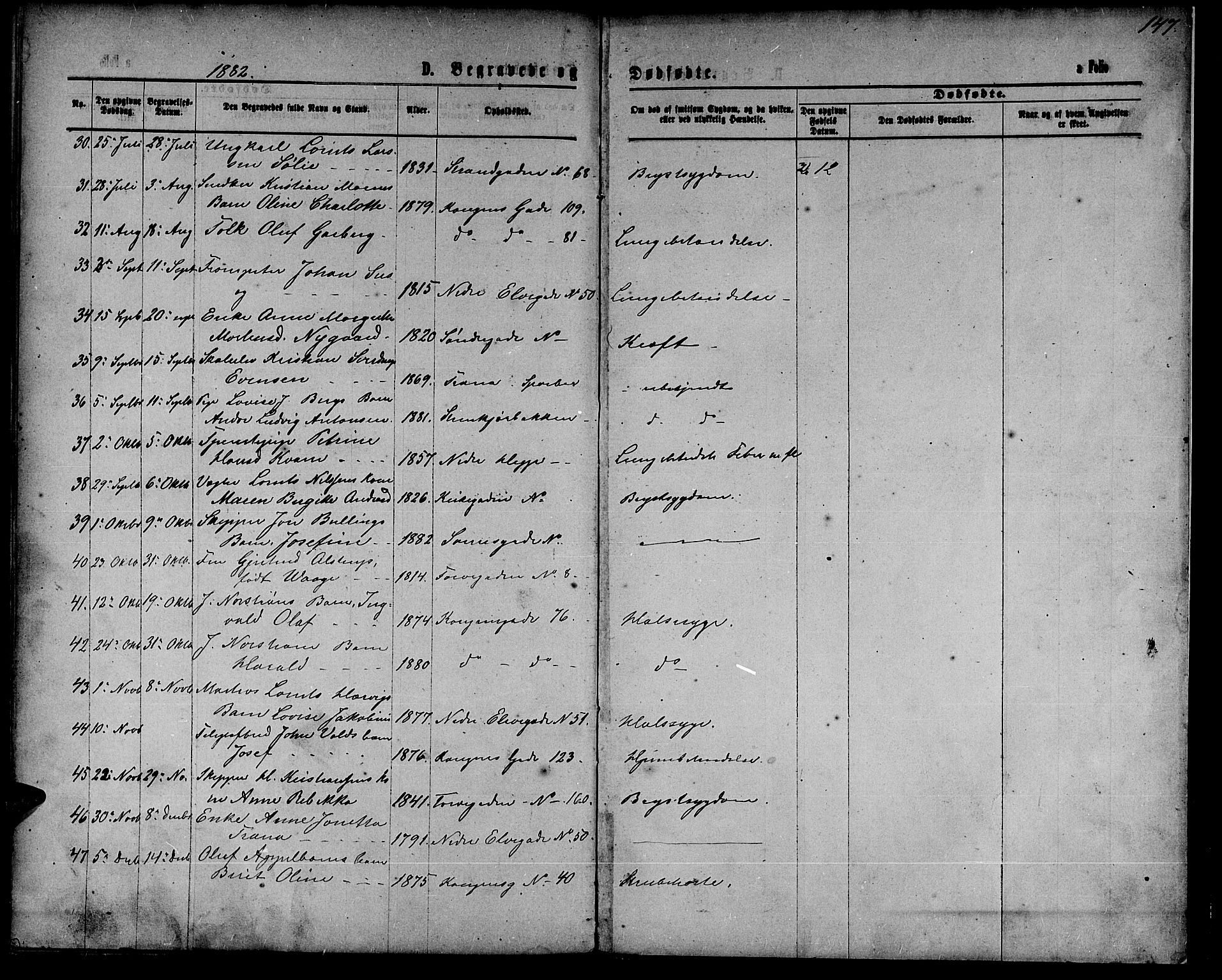 Ministerialprotokoller, klokkerbøker og fødselsregistre - Nord-Trøndelag, AV/SAT-A-1458/739/L0373: Parish register (copy) no. 739C01, 1865-1882, p. 147