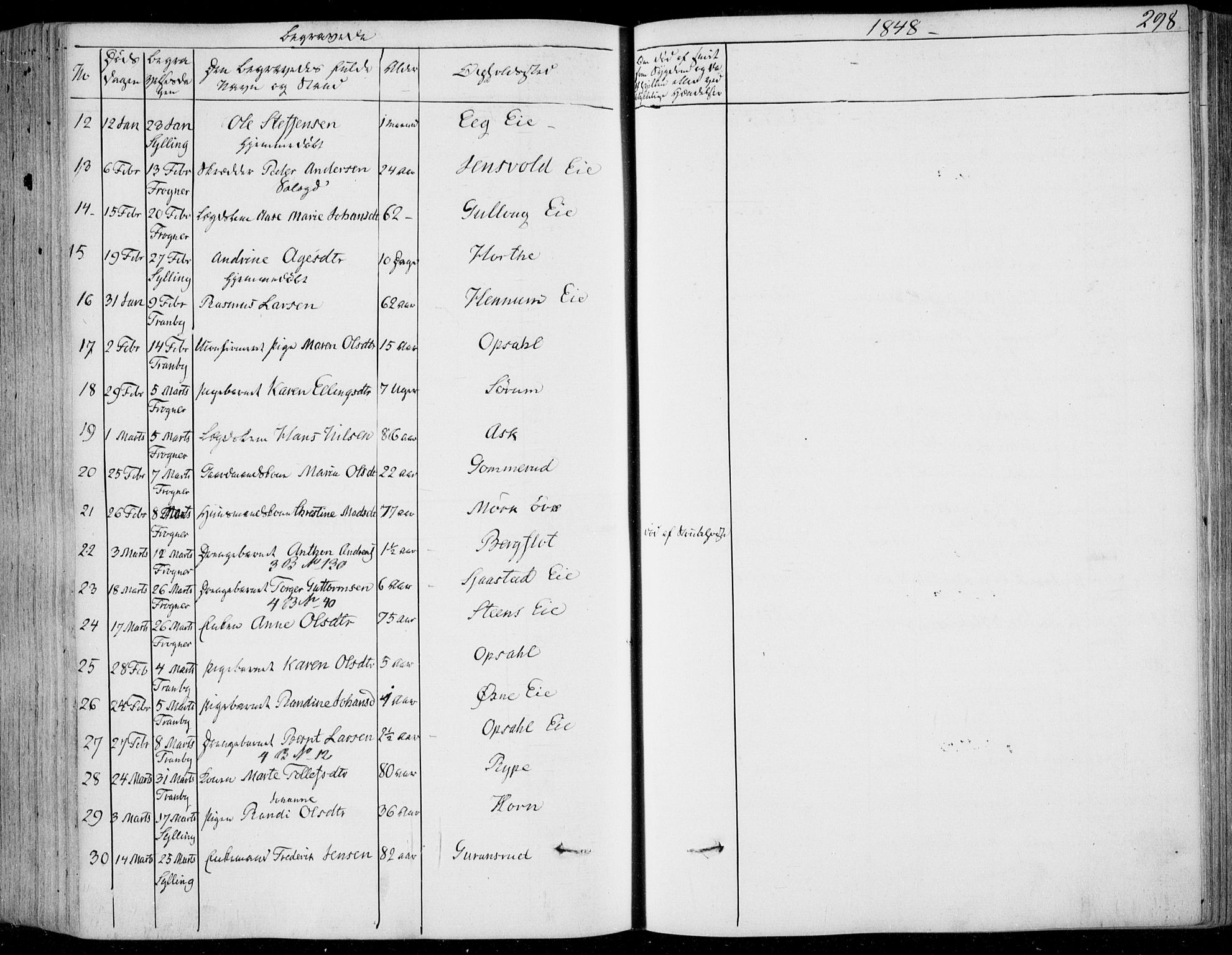 Lier kirkebøker, AV/SAKO-A-230/F/Fa/L0011: Parish register (official) no. I 11, 1843-1854, p. 298