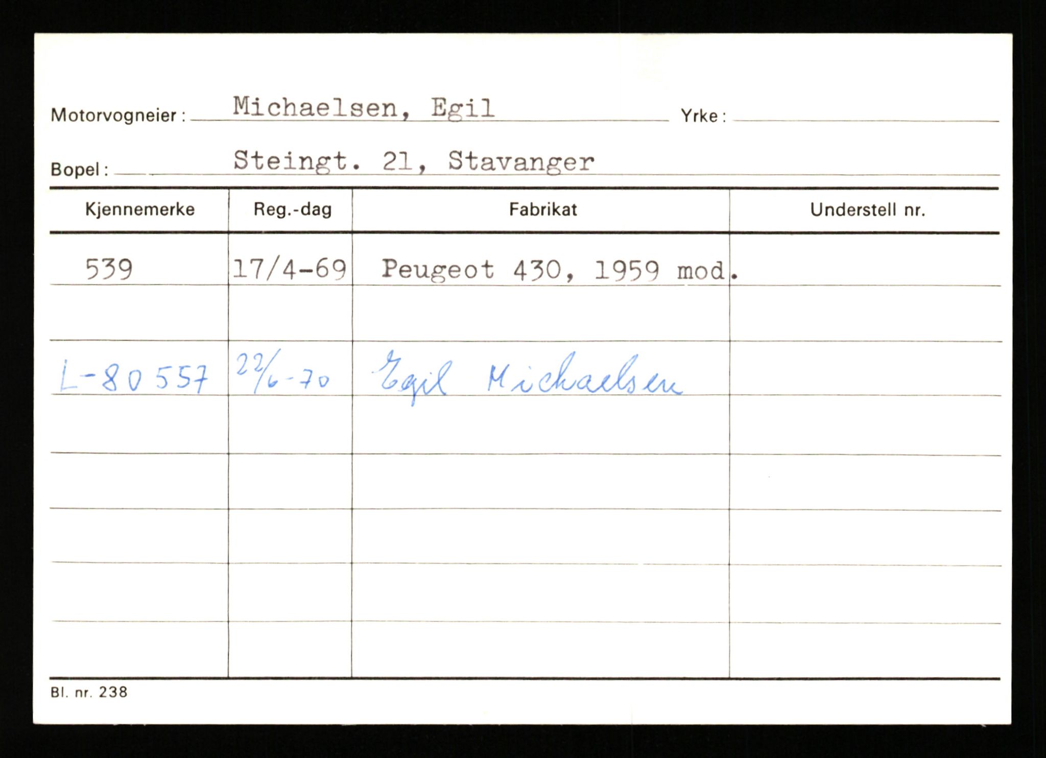 Stavanger trafikkstasjon, AV/SAST-A-101942/0/G/L0001: Registreringsnummer: 0 - 5782, 1930-1971, p. 311