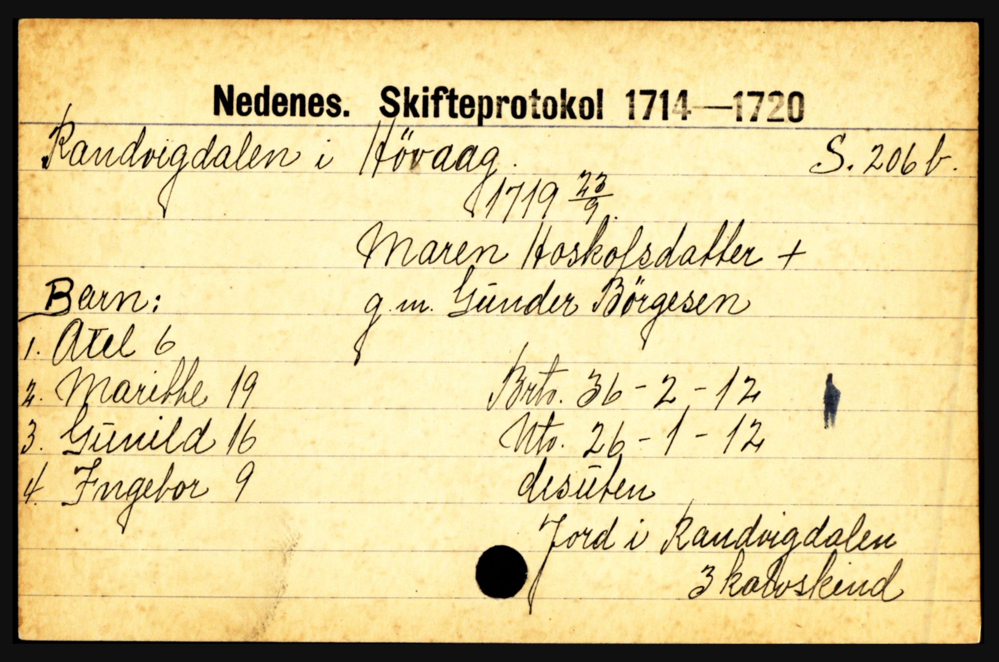 Nedenes sorenskriveri før 1824, AV/SAK-1221-0007/H, p. 23157