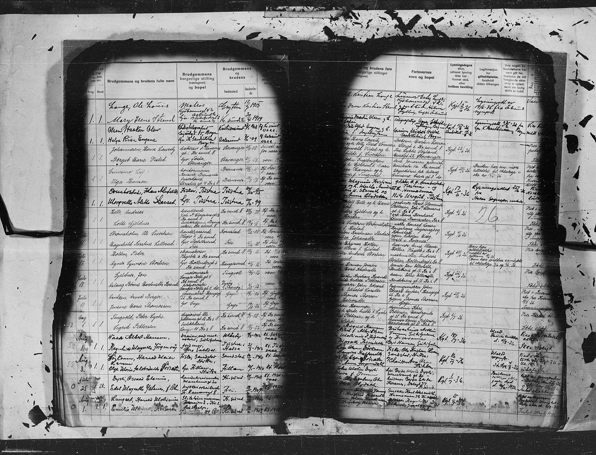 Kristiansund sokneprestkontor, AV/SAT-A-1068/1/I/I1: Parish register (official) no. 8d, 1932-1946, p. 26