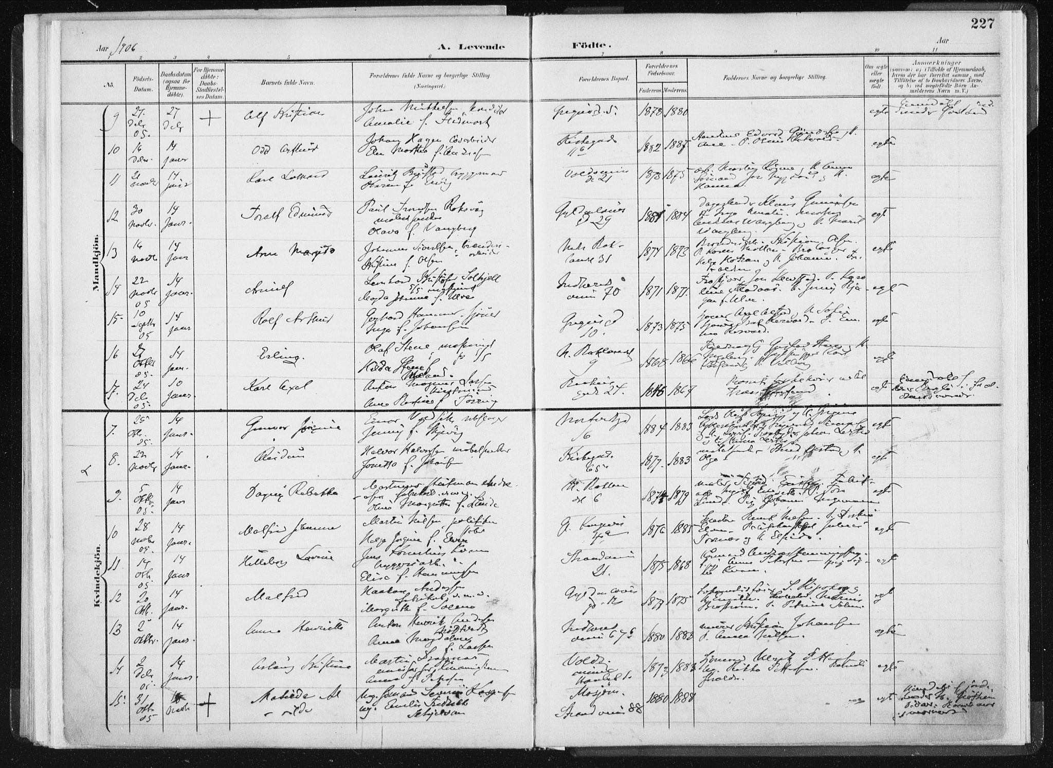 Ministerialprotokoller, klokkerbøker og fødselsregistre - Sør-Trøndelag, SAT/A-1456/604/L0199: Parish register (official) no. 604A20I, 1901-1906, p. 227