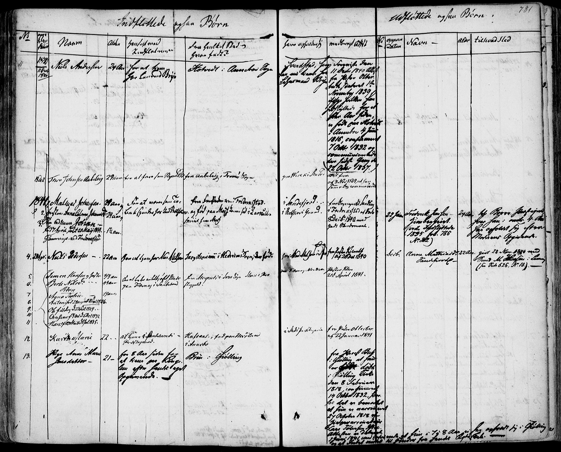Sandar kirkebøker, SAKO/A-243/F/Fa/L0005: Parish register (official) no. 5, 1832-1847, p. 780-781