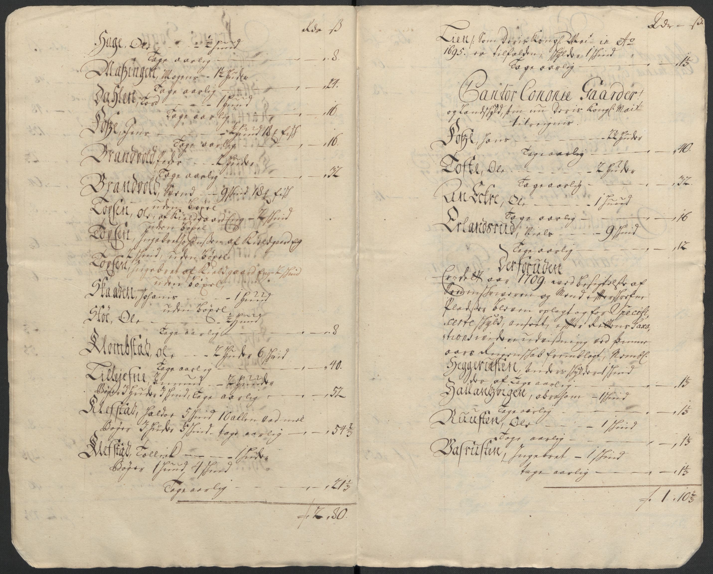 Rentekammeret inntil 1814, Reviderte regnskaper, Fogderegnskap, AV/RA-EA-4092/R17/L1180: Fogderegnskap Gudbrandsdal, 1711, p. 44