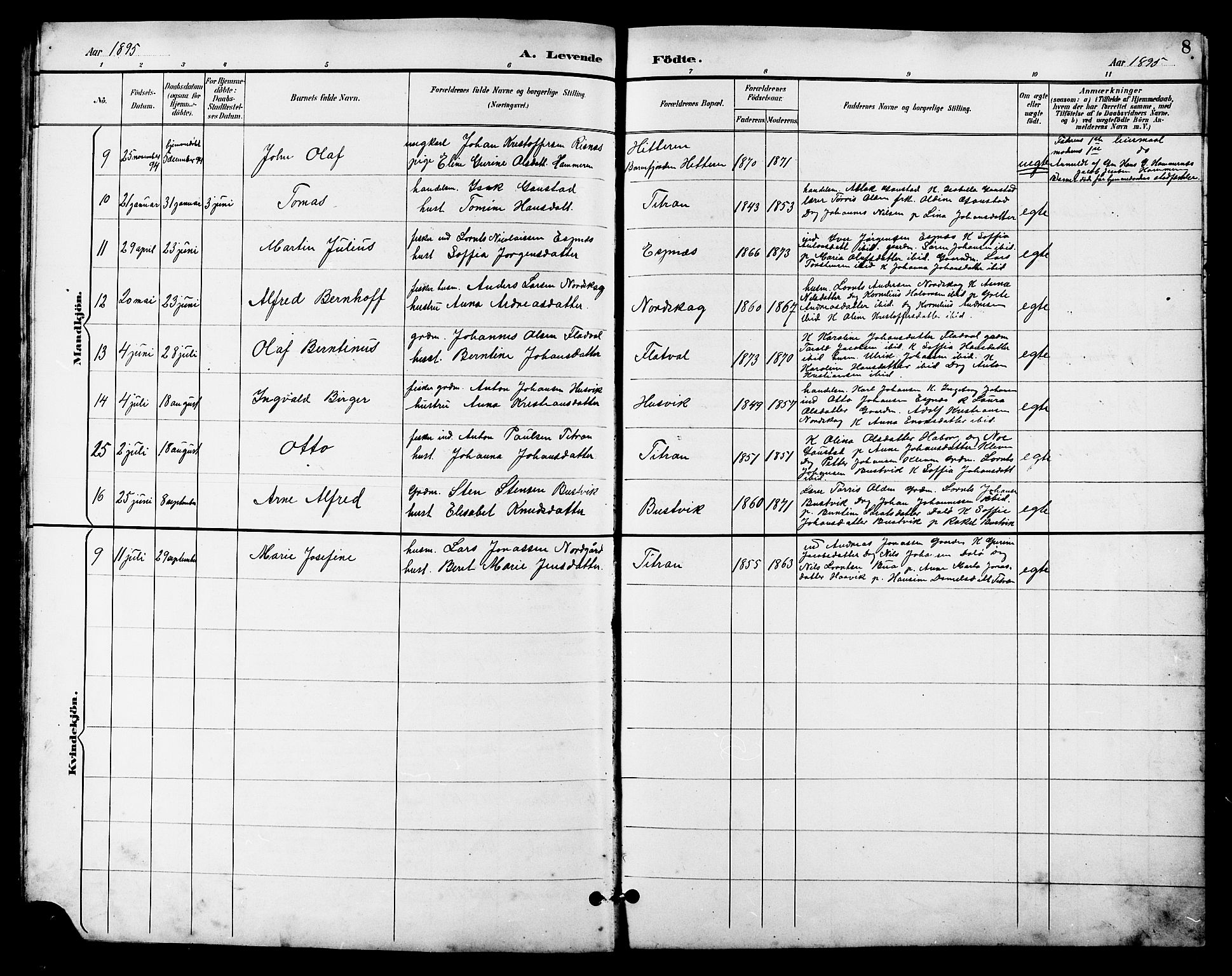 Ministerialprotokoller, klokkerbøker og fødselsregistre - Sør-Trøndelag, SAT/A-1456/641/L0598: Parish register (copy) no. 641C02, 1893-1910, p. 8