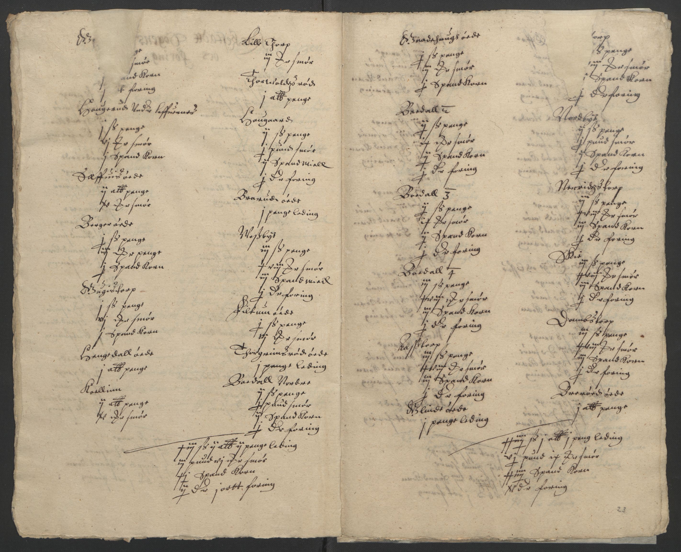 Stattholderembetet 1572-1771, AV/RA-EA-2870/Ek/L0002/0001: Jordebøker til utlikning av garnisonsskatt 1624-1626: / Jordebøker for noen vikværske len, 1624-1626, p. 61