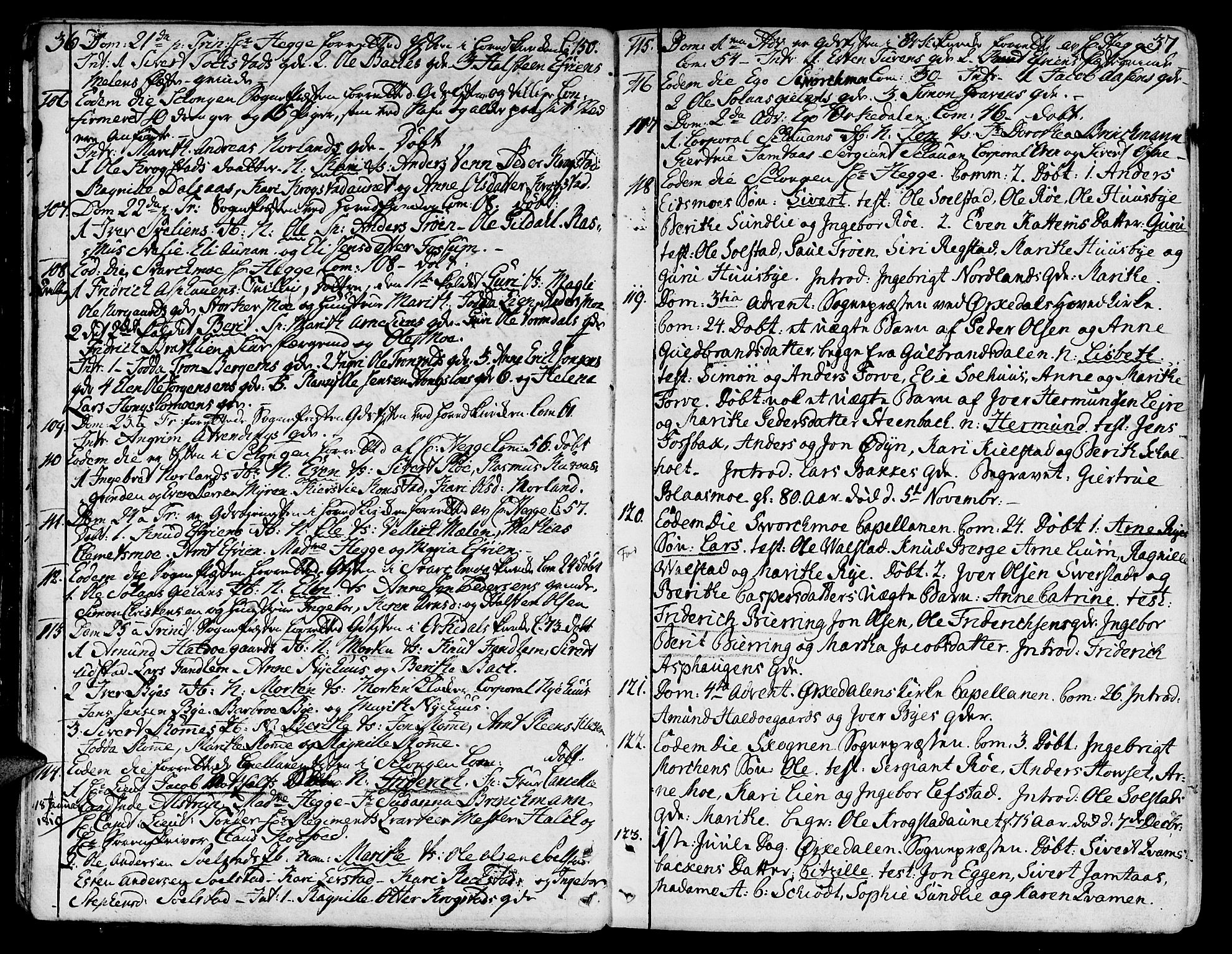 Ministerialprotokoller, klokkerbøker og fødselsregistre - Sør-Trøndelag, SAT/A-1456/668/L0802: Parish register (official) no. 668A02, 1776-1799, p. 36-37