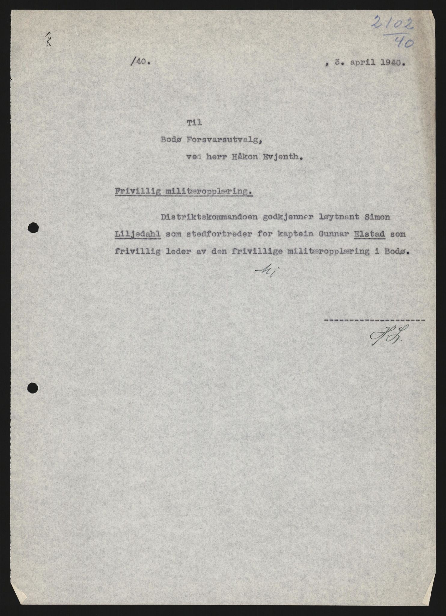 Forsvaret, Forsvarets krigshistoriske avdeling, AV/RA-RAFA-2017/Y/Yb/L0123: II-C-11-600  -  6. Divisjon med avdelinger, 1940, p. 103