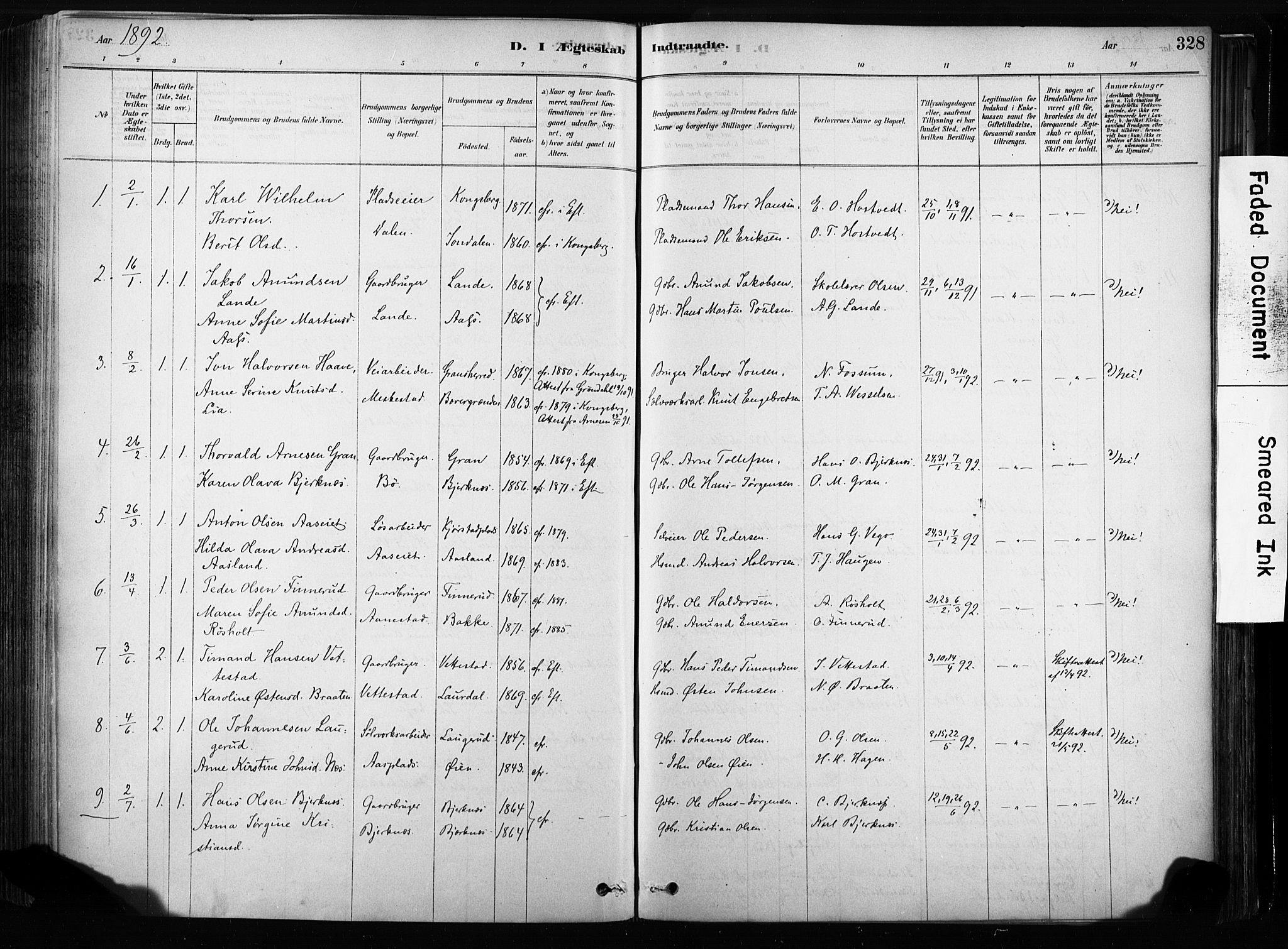 Sandsvær kirkebøker, SAKO/A-244/F/Fb/L0001: Parish register (official) no. II 1, 1878-1906, p. 328