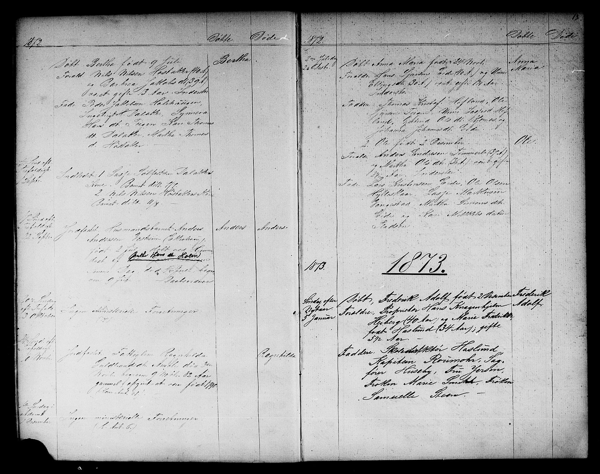 Sogndal sokneprestembete, SAB/A-81301/H/Hab/Habb/L0001: Parish register (copy) no. B 1, 1867-1907, p. 13