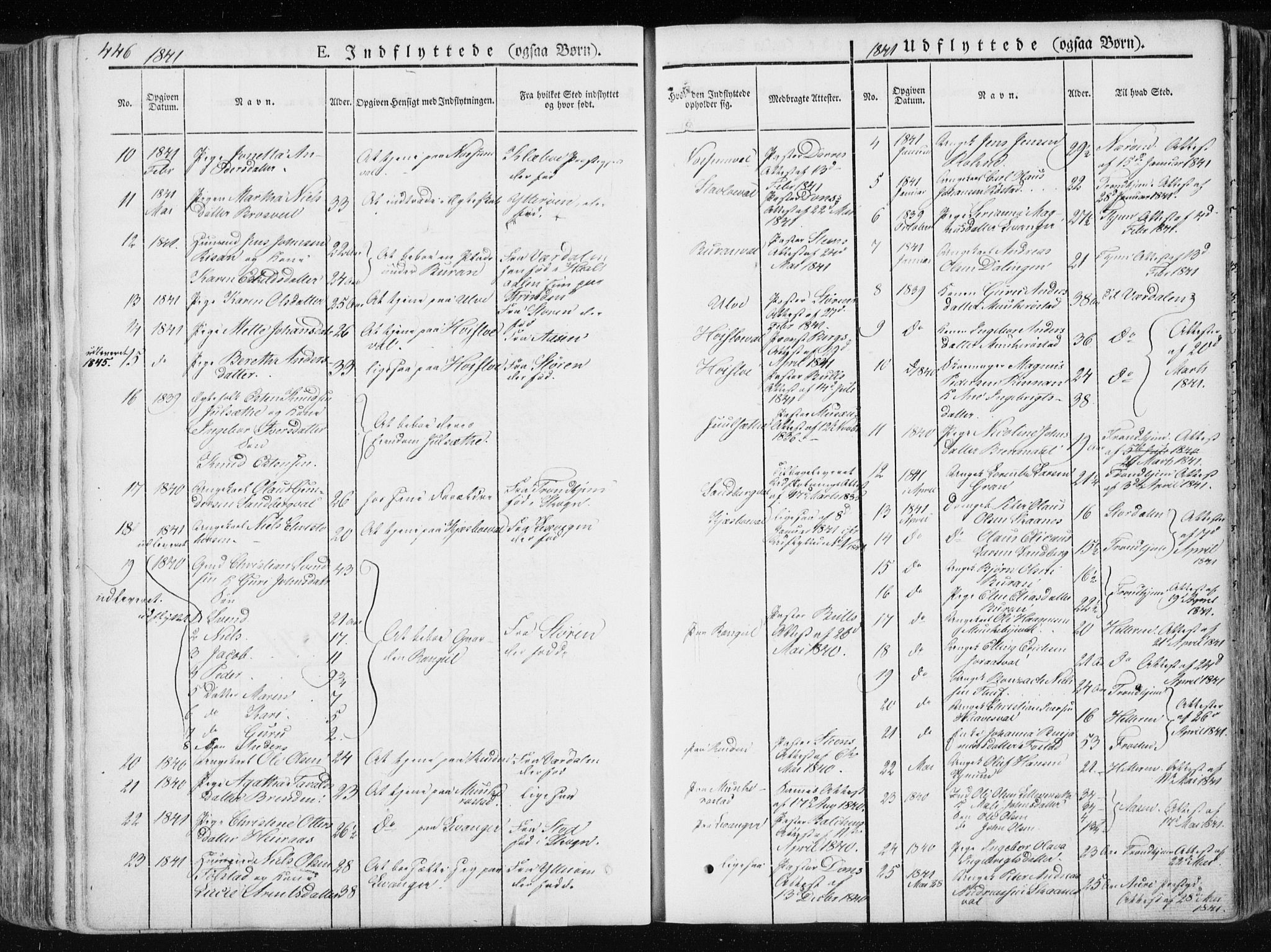 Ministerialprotokoller, klokkerbøker og fødselsregistre - Nord-Trøndelag, SAT/A-1458/717/L0154: Parish register (official) no. 717A06 /1, 1836-1849, p. 446