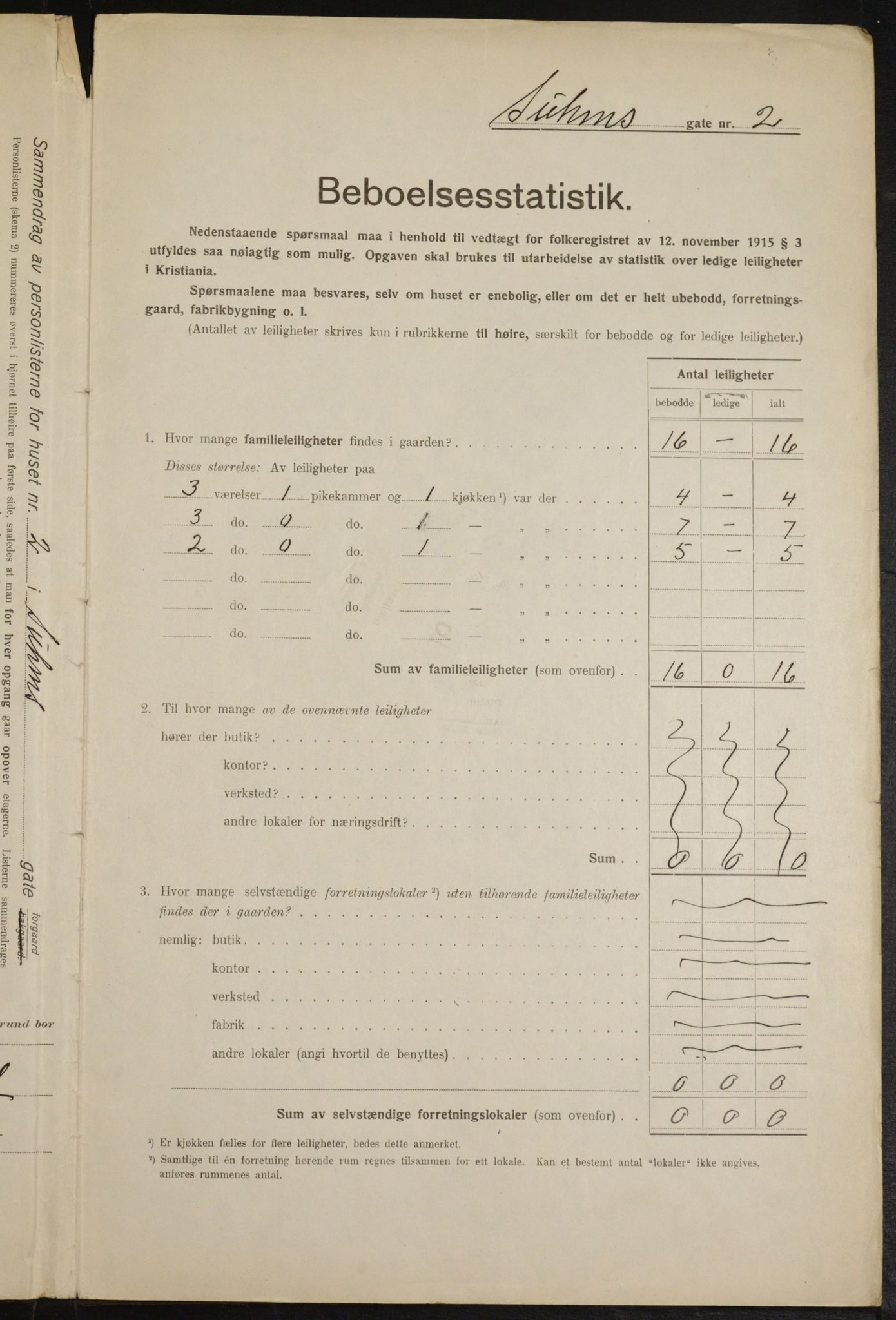 OBA, Municipal Census 1916 for Kristiania, 1916, p. 107382