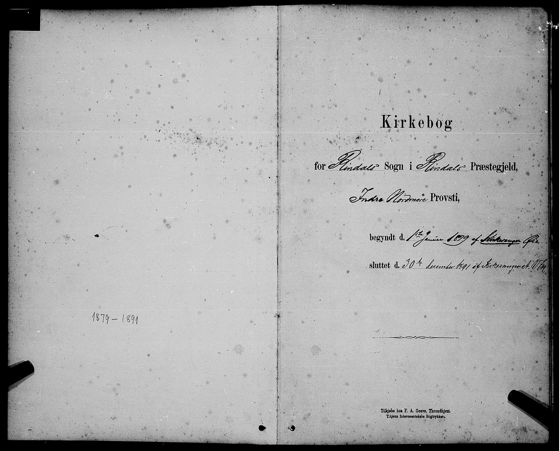 Ministerialprotokoller, klokkerbøker og fødselsregistre - Møre og Romsdal, SAT/A-1454/598/L1077: Parish register (copy) no. 598C02, 1879-1891