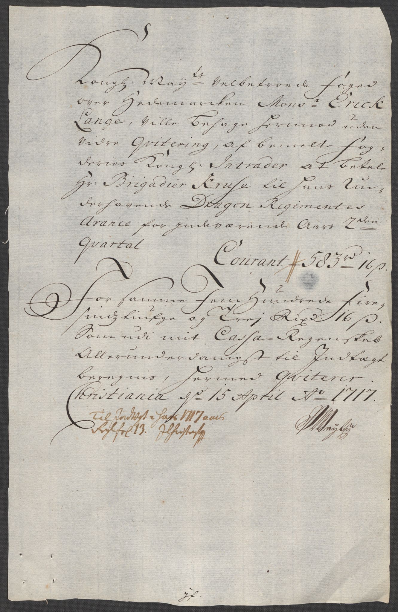 Rentekammeret inntil 1814, Reviderte regnskaper, Fogderegnskap, AV/RA-EA-4092/R16/L1056: Fogderegnskap Hedmark, 1717, p. 393