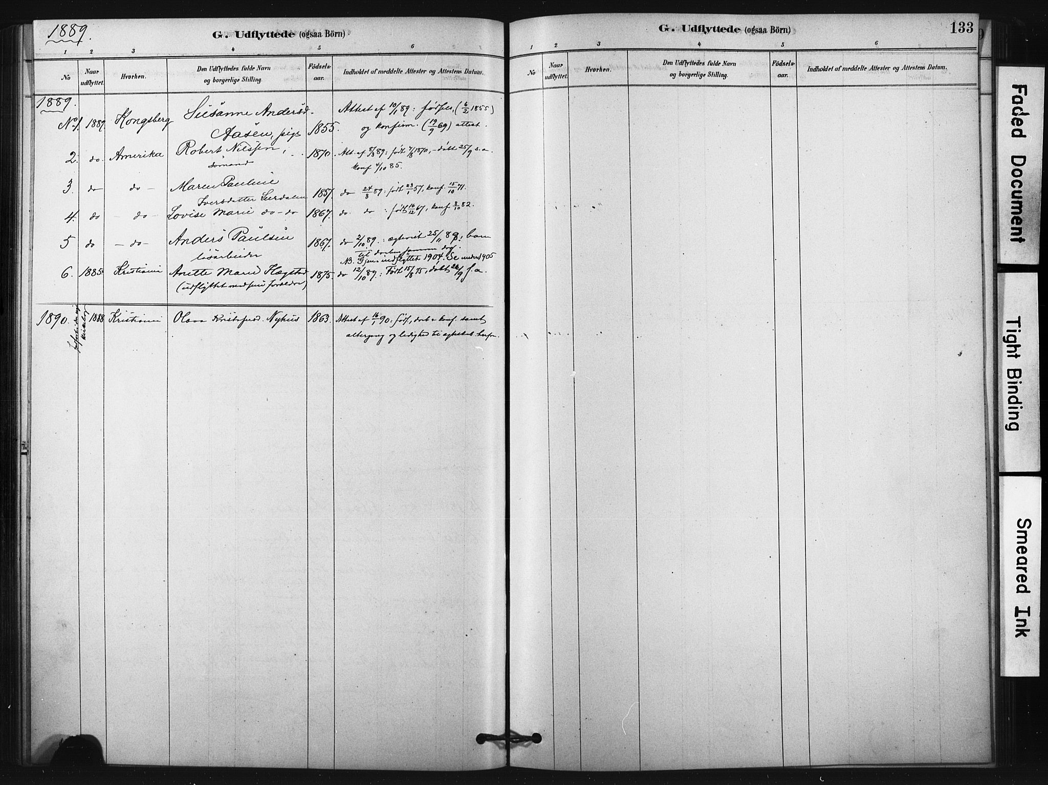 Fiskum kirkebøker, SAKO/A-15/F/Fa/L0002: Parish register (official) no. 2, 1878-1890, p. 133