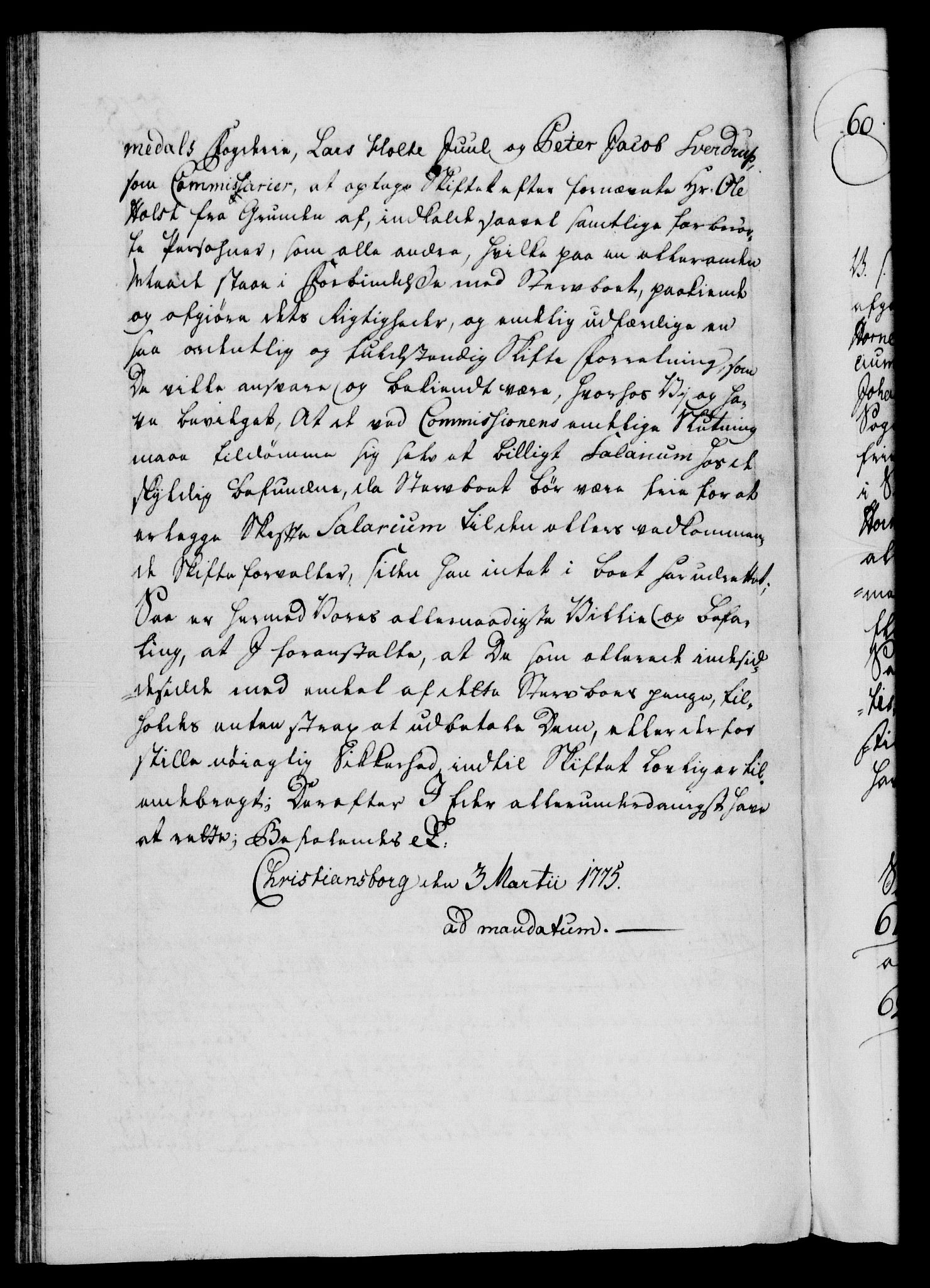 Danske Kanselli 1572-1799, AV/RA-EA-3023/F/Fc/Fca/Fcab/L0041: Norske tegnelser, 1773-1776, p. 528b