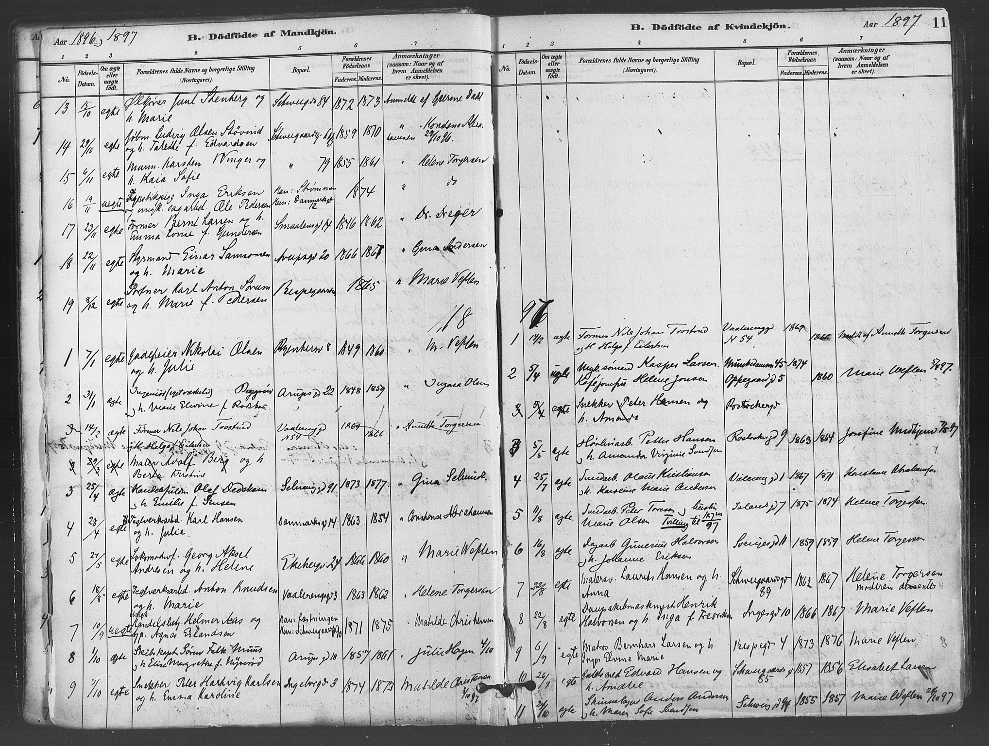 Gamlebyen prestekontor Kirkebøker, SAO/A-10884/F/Fa/L0006: Parish register (official) no. 6, 1881-1890, p. 11