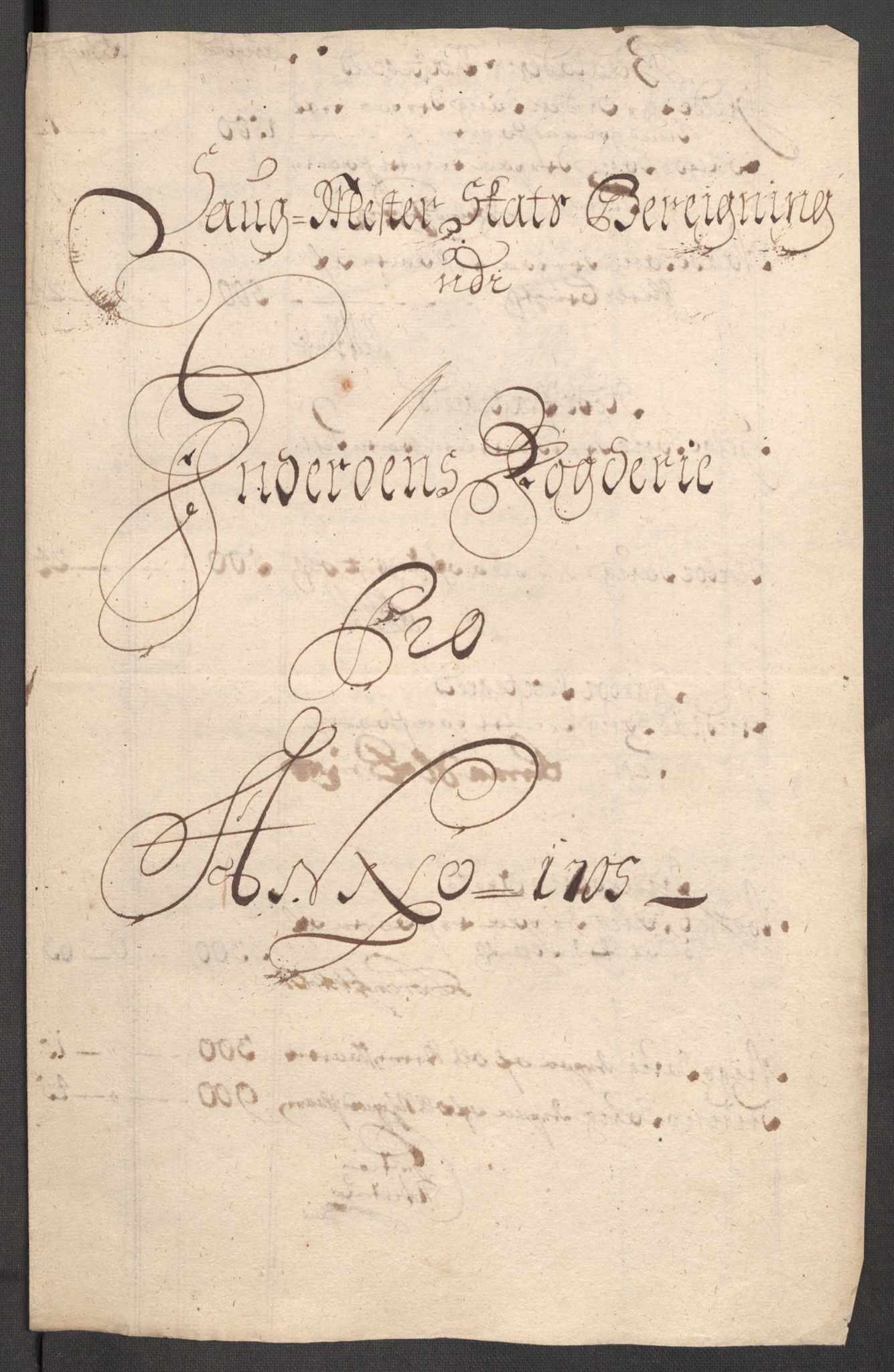 Rentekammeret inntil 1814, Reviderte regnskaper, Fogderegnskap, AV/RA-EA-4092/R63/L4314: Fogderegnskap Inderøy, 1705, p. 129