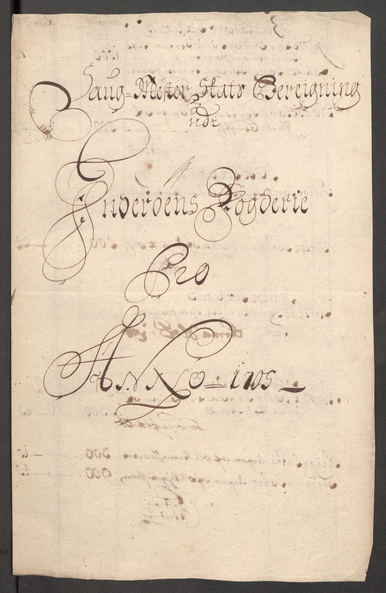 Rentekammeret inntil 1814, Reviderte regnskaper, Fogderegnskap, RA/EA-4092/R63/L4314: Fogderegnskap Inderøy, 1705, p. 129