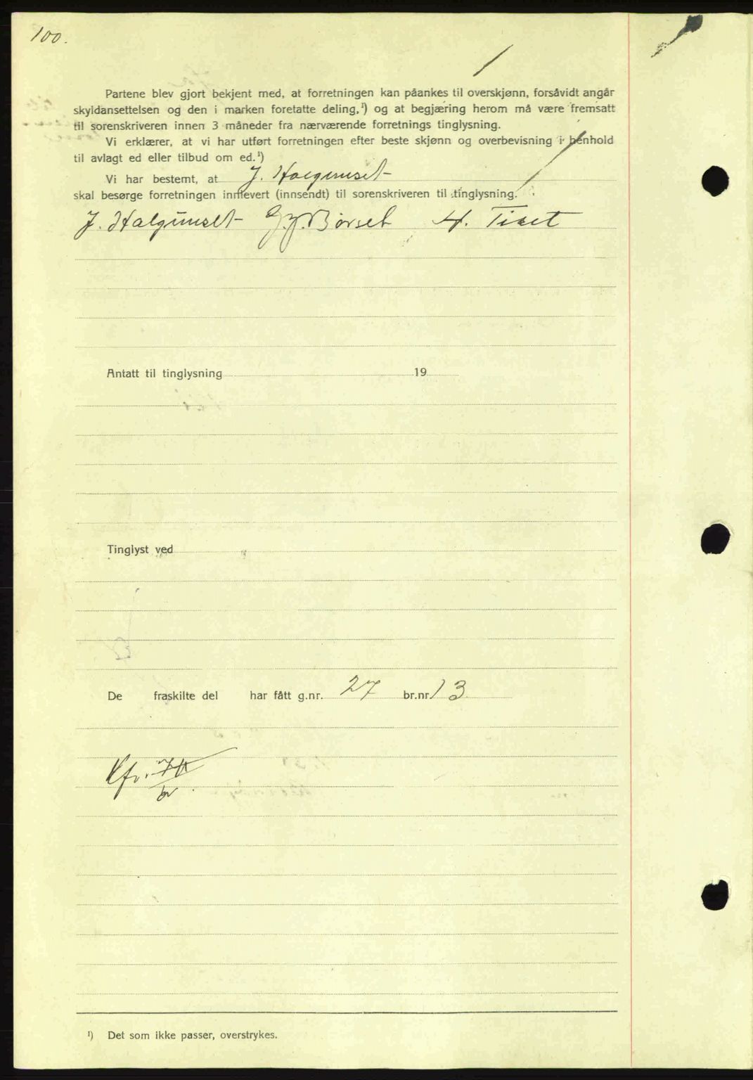 Nordmøre sorenskriveri, AV/SAT-A-4132/1/2/2Ca: Mortgage book no. A87, 1939-1940, Diary no: : 2411/1939