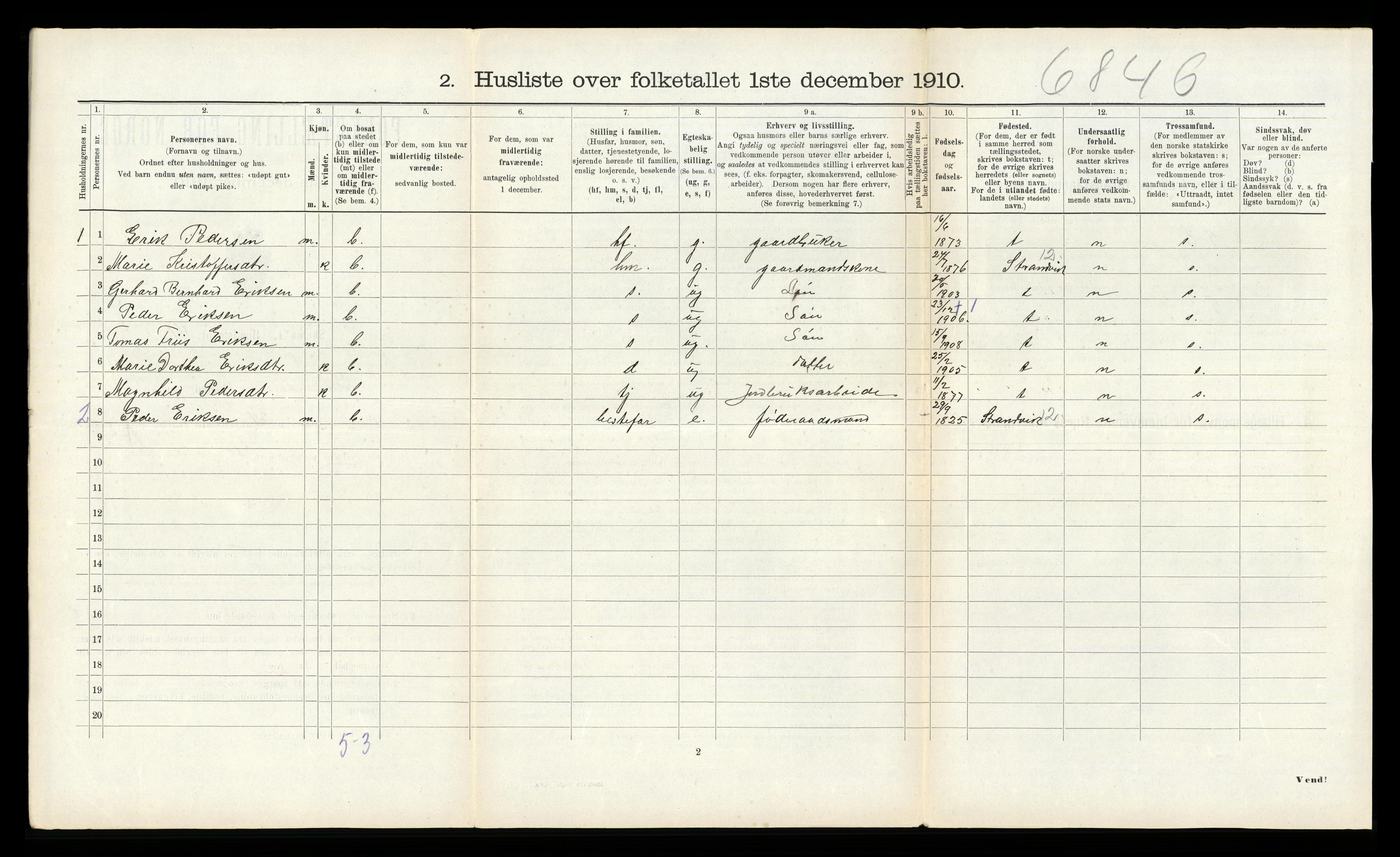 RA, 1910 census for Kvinnherad, 1910, p. 278