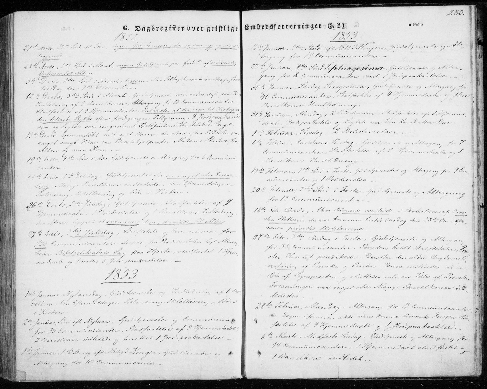 Kautokeino sokneprestembete, AV/SATØ-S-1340/H/Ha/L0002.kirke: Parish register (official) no. 2, 1843-1861, p. 283