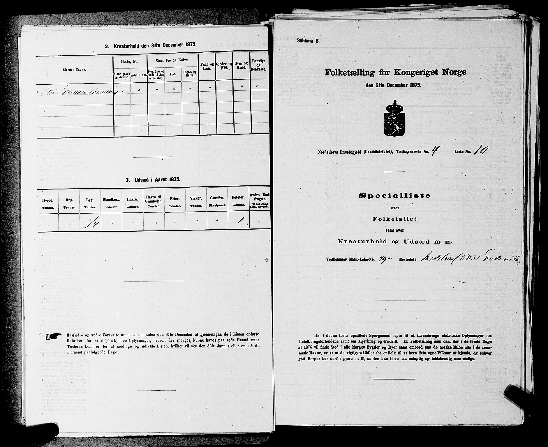 SAKO, 1875 census for 0613L Norderhov/Norderhov, Haug og Lunder, 1875, p. 640