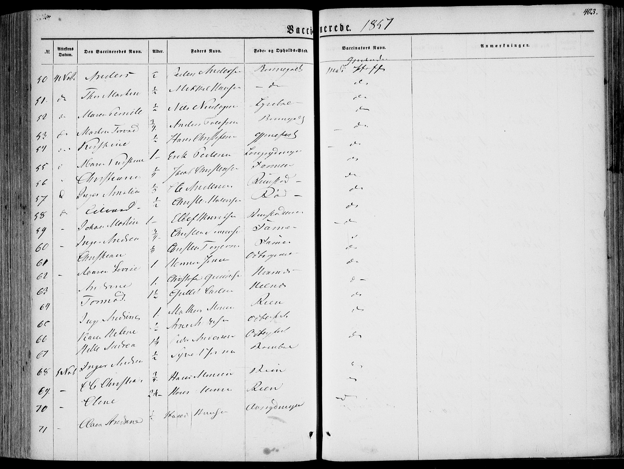 Hedrum kirkebøker, SAKO/A-344/F/Fa/L0007: Parish register (official) no. I 7, 1857-1868, p. 403