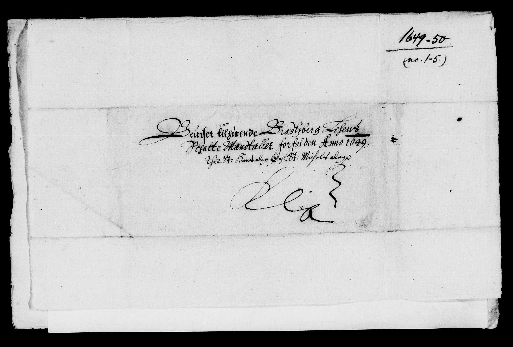 Rentekammeret inntil 1814, Reviderte regnskaper, Lensregnskaper, AV/RA-EA-5023/R/Rb/Rbp/L0035: Bratsberg len, 1648-1650