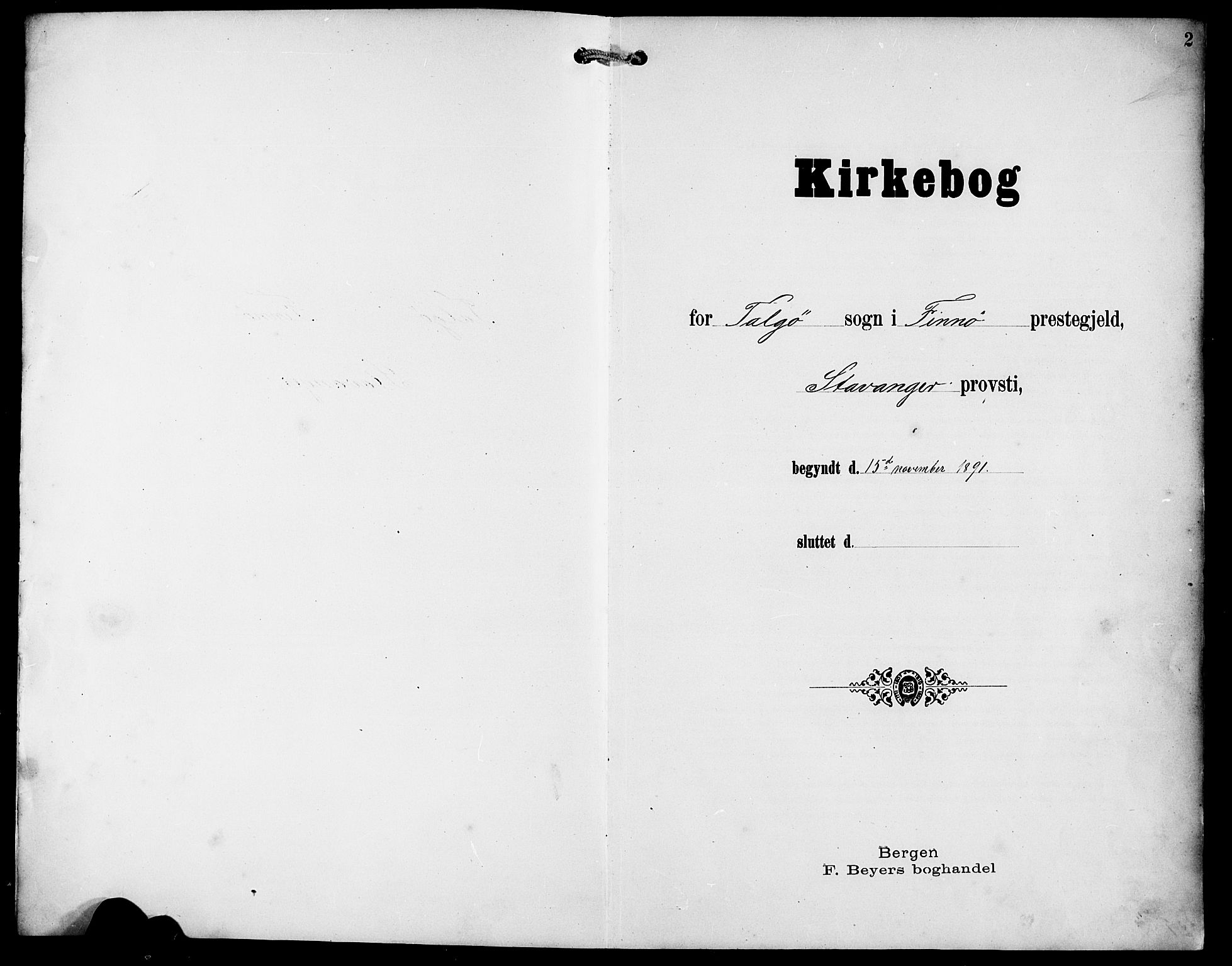 Finnøy sokneprestkontor, AV/SAST-A-101825/H/Ha/Hab/L0005: Parish register (copy) no. B 5, 1891-1916, p. 2