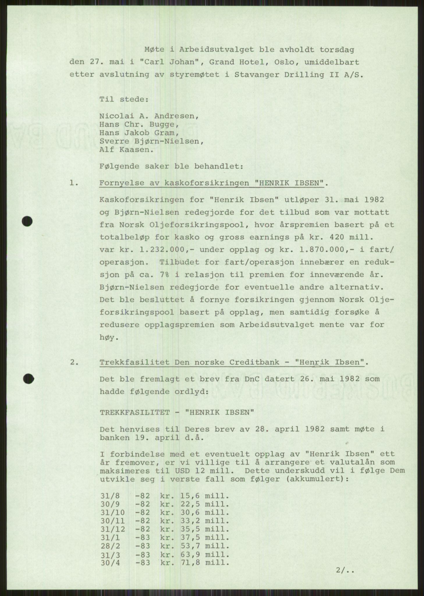 Pa 1503 - Stavanger Drilling AS, SAST/A-101906/D/L0001: Korrespondanse og saksdokumenter, 1973-1982, p. 2
