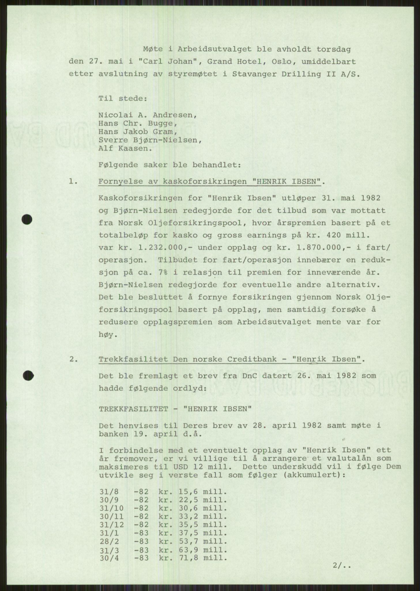 Pa 1503 - Stavanger Drilling AS, AV/SAST-A-101906/D/L0001: Korrespondanse og saksdokumenter, 1973-1982, p. 2