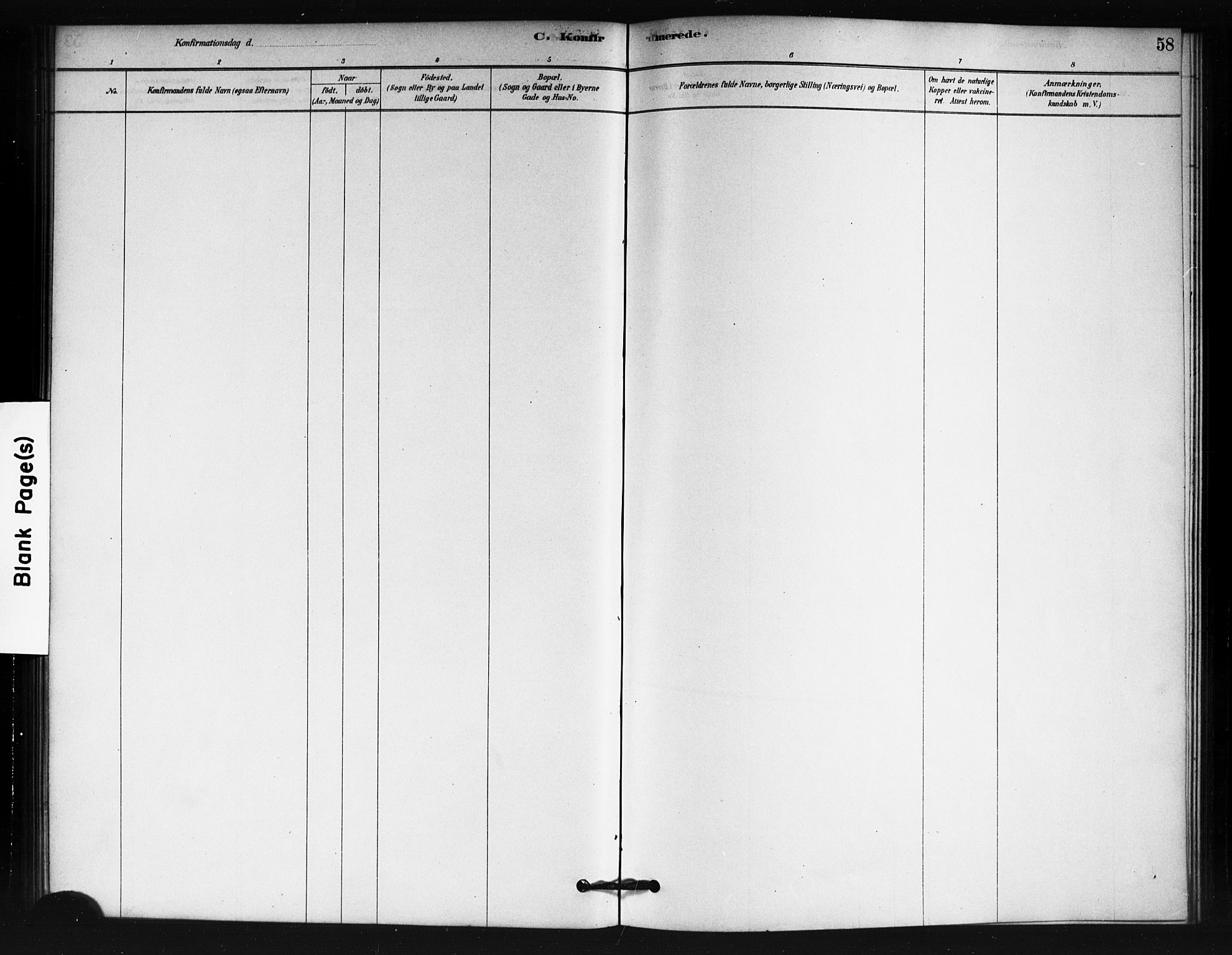 Fet prestekontor Kirkebøker, AV/SAO-A-10370a/F/Fb/L0001: Parish register (official) no. II 1, 1878-1891, p. 58