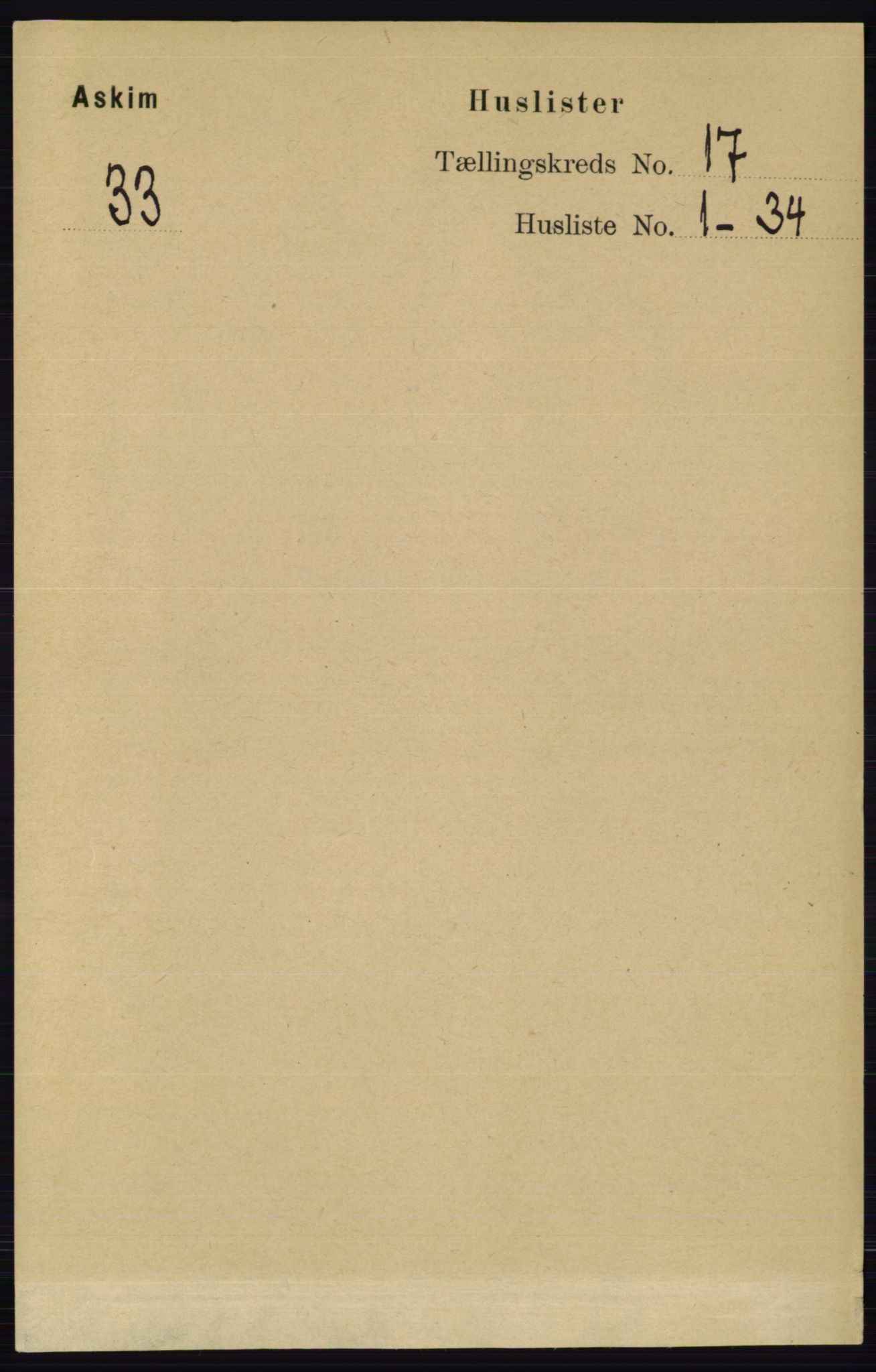 RA, 1891 census for 0124 Askim, 1891, p. 2820