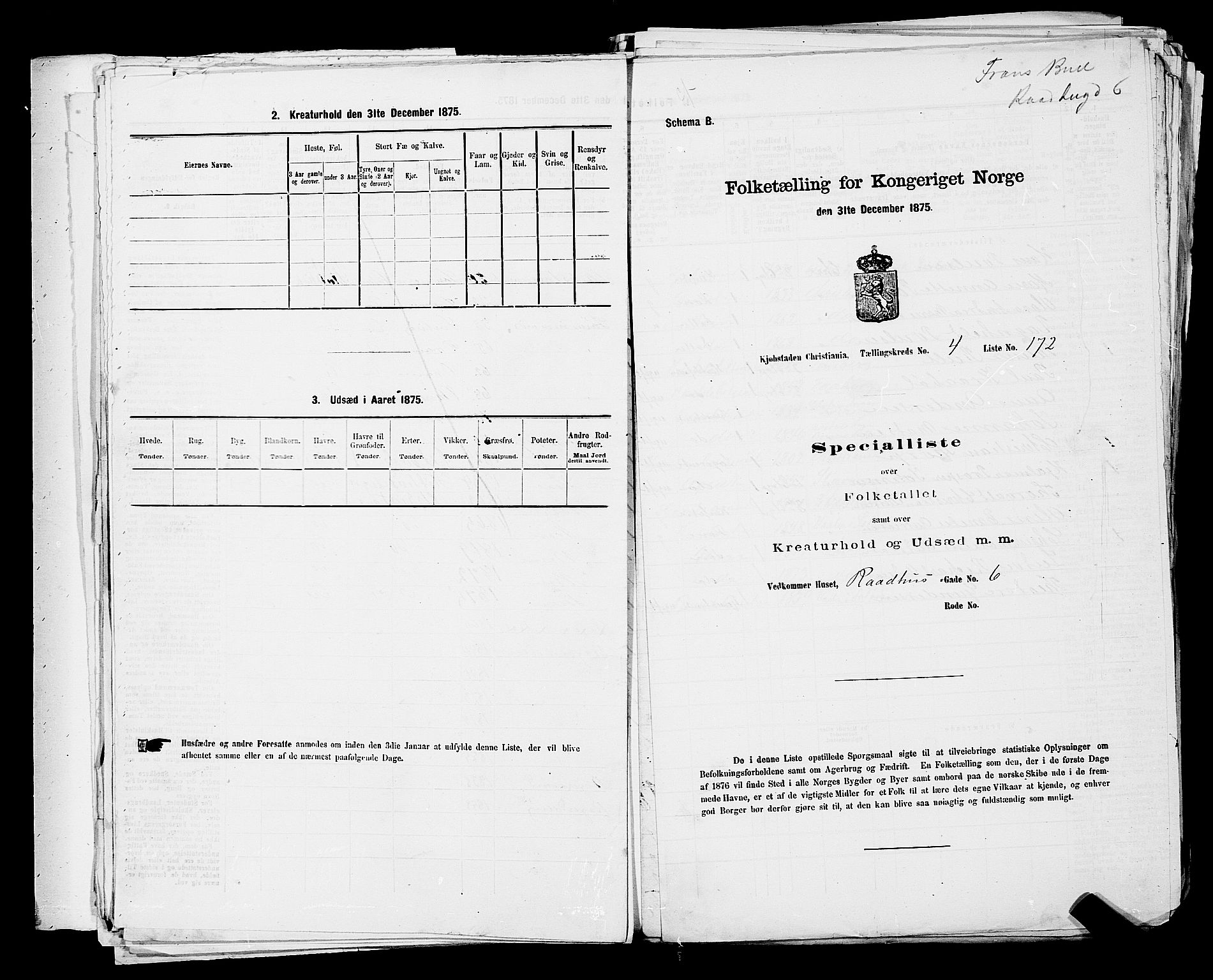 RA, 1875 census for 0301 Kristiania, 1875, p. 528