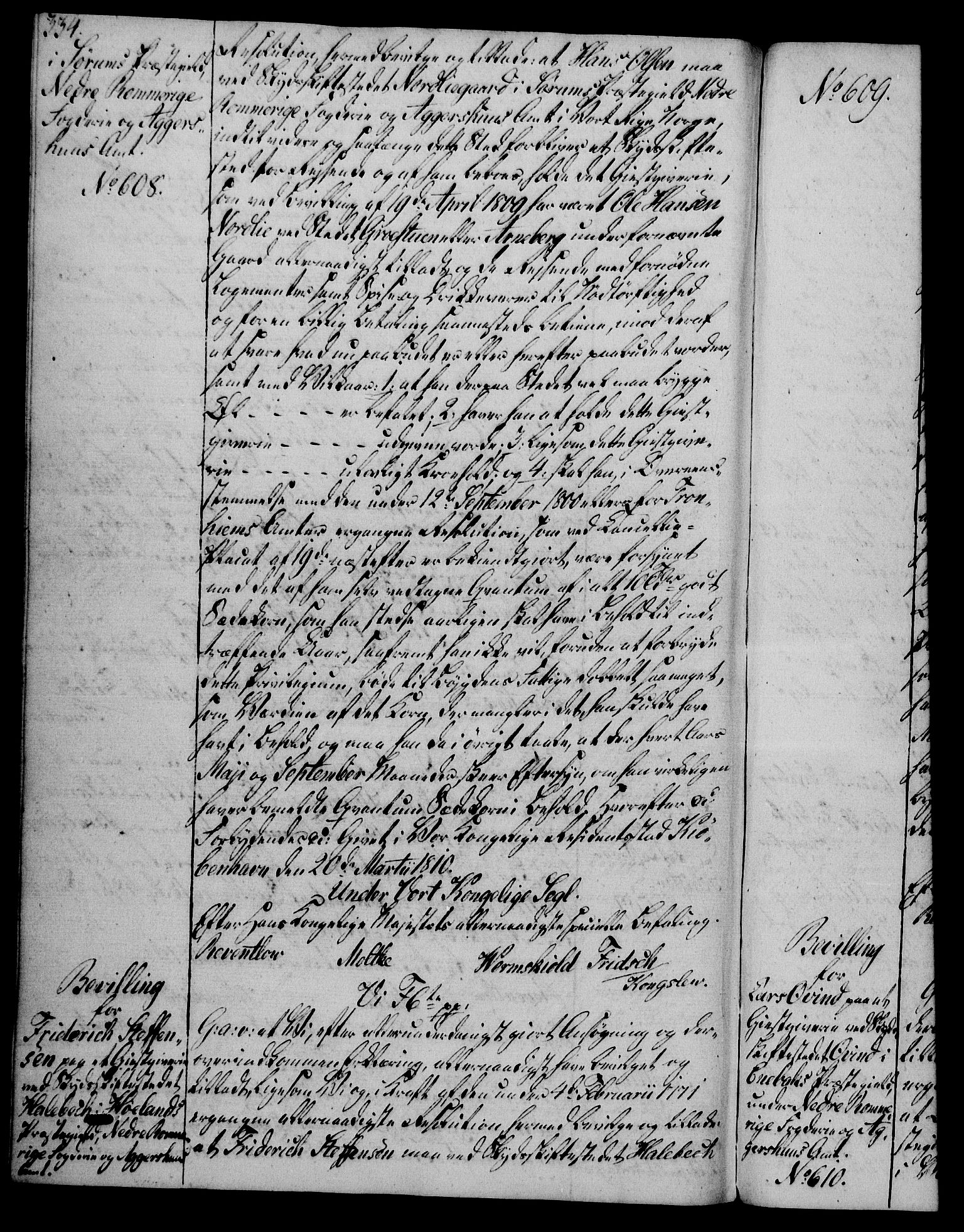 Rentekammeret, Kammerkanselliet, AV/RA-EA-3111/G/Gg/Gga/L0019: Norsk ekspedisjonsprotokoll med register (merket RK 53.19), 1807-1810, p. 334