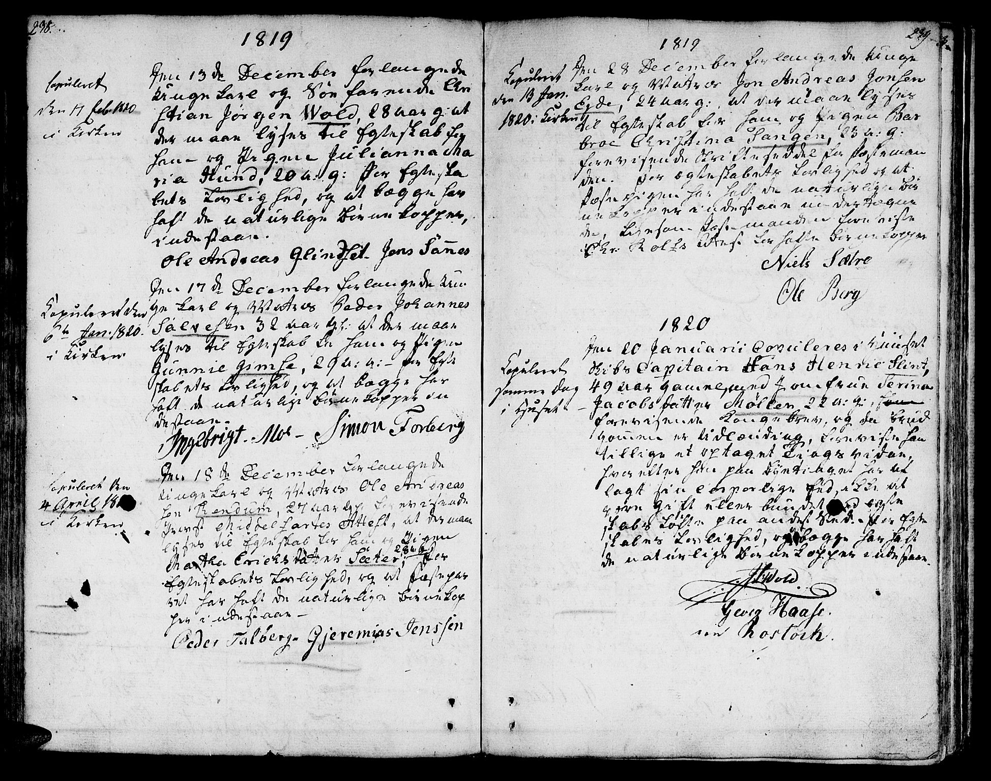 Ministerialprotokoller, klokkerbøker og fødselsregistre - Sør-Trøndelag, SAT/A-1456/601/L0042: Parish register (official) no. 601A10, 1802-1830, p. 238-239