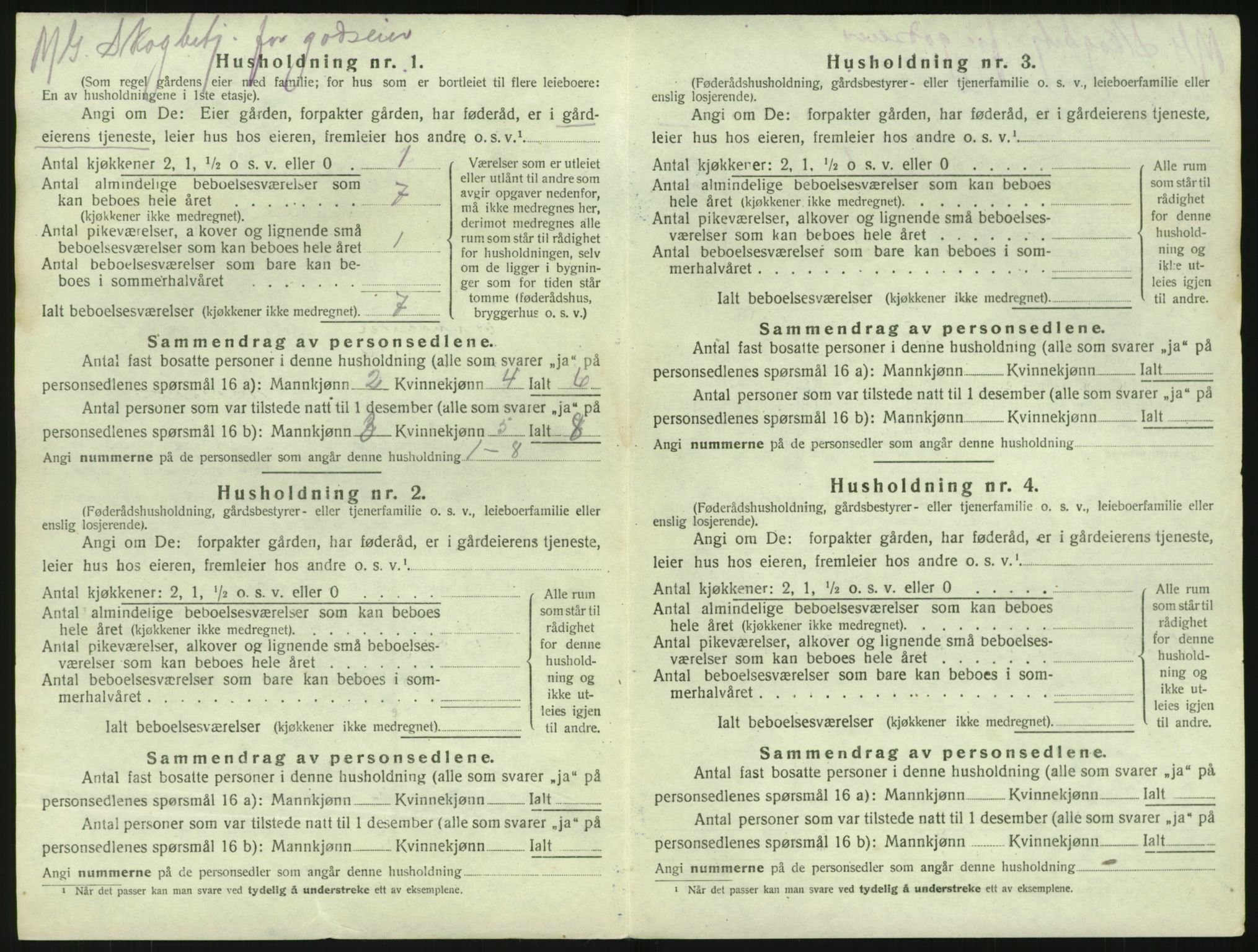 SAKO, 1920 census for Brunlanes, 1920, p. 1894