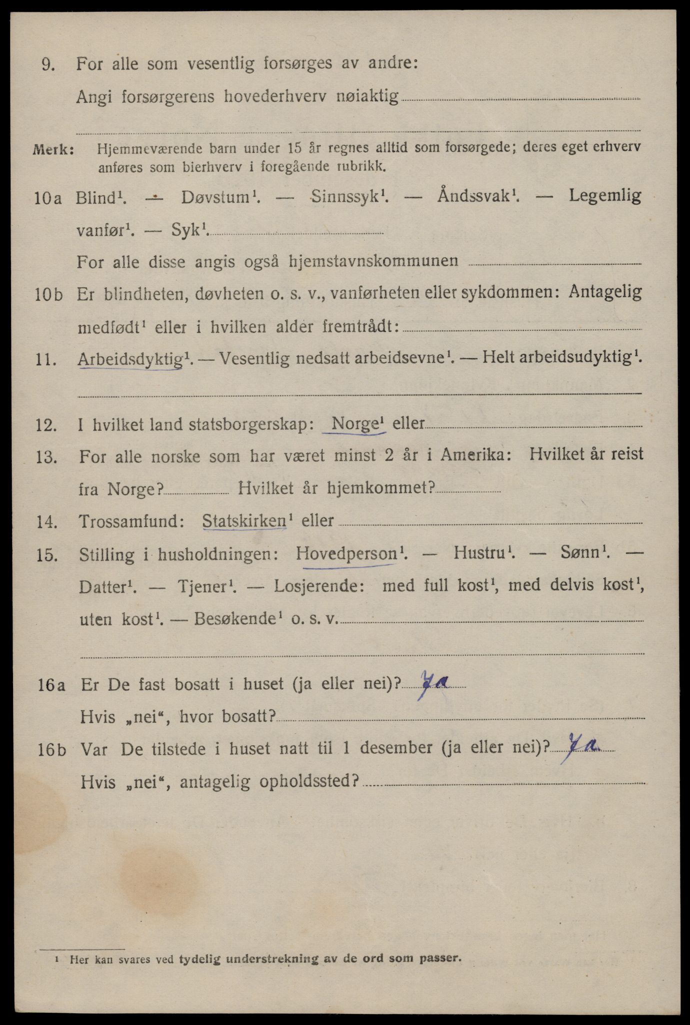 SAST, 1920 census for Stavanger, 1920, p. 103109