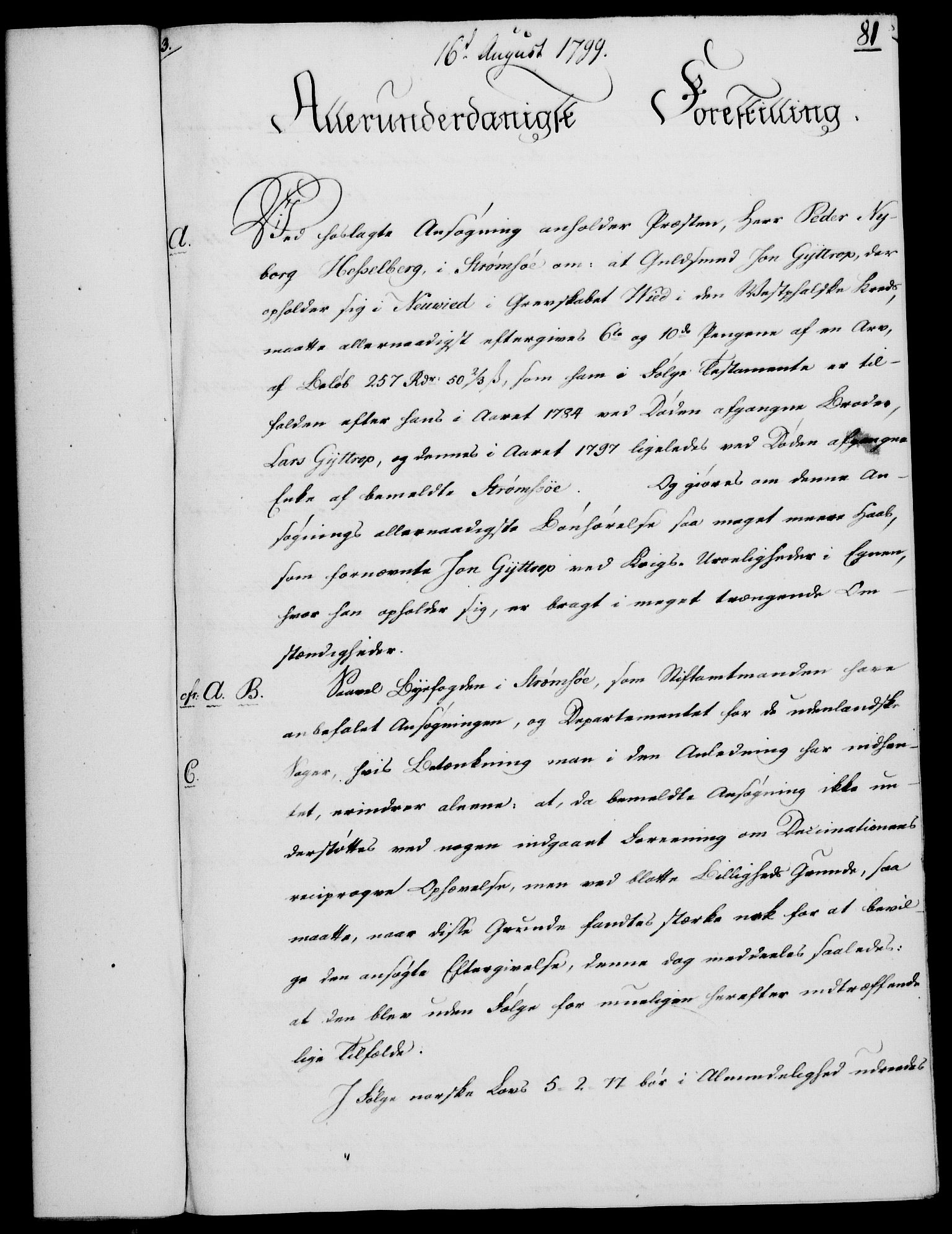 Rentekammeret, Kammerkanselliet, RA/EA-3111/G/Gf/Gfa/L0081: Norsk relasjons- og resolusjonsprotokoll (merket RK 52.81), 1799, p. 500