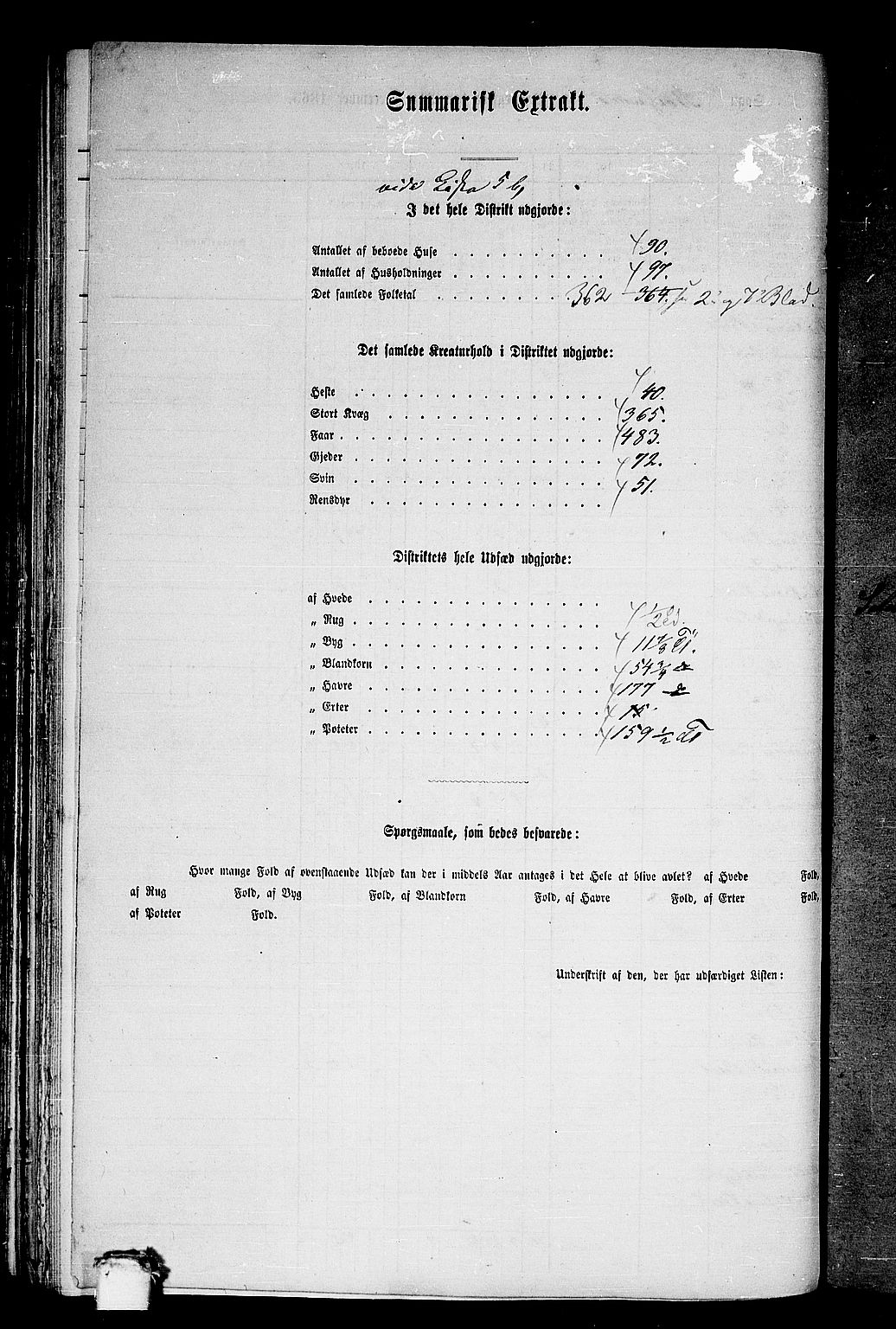 RA, 1865 census for Borgund, 1865, p. 95