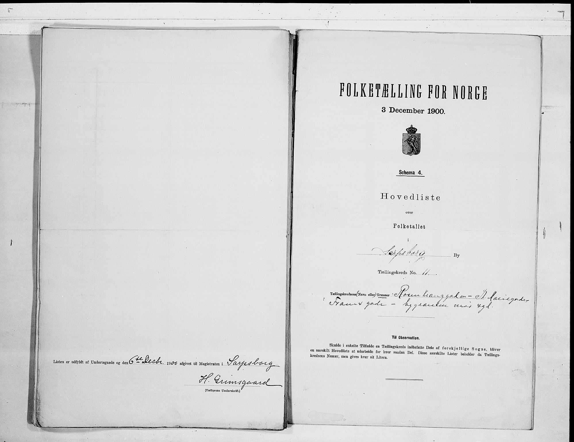 SAO, 1900 census for Sarpsborg, 1900, p. 24