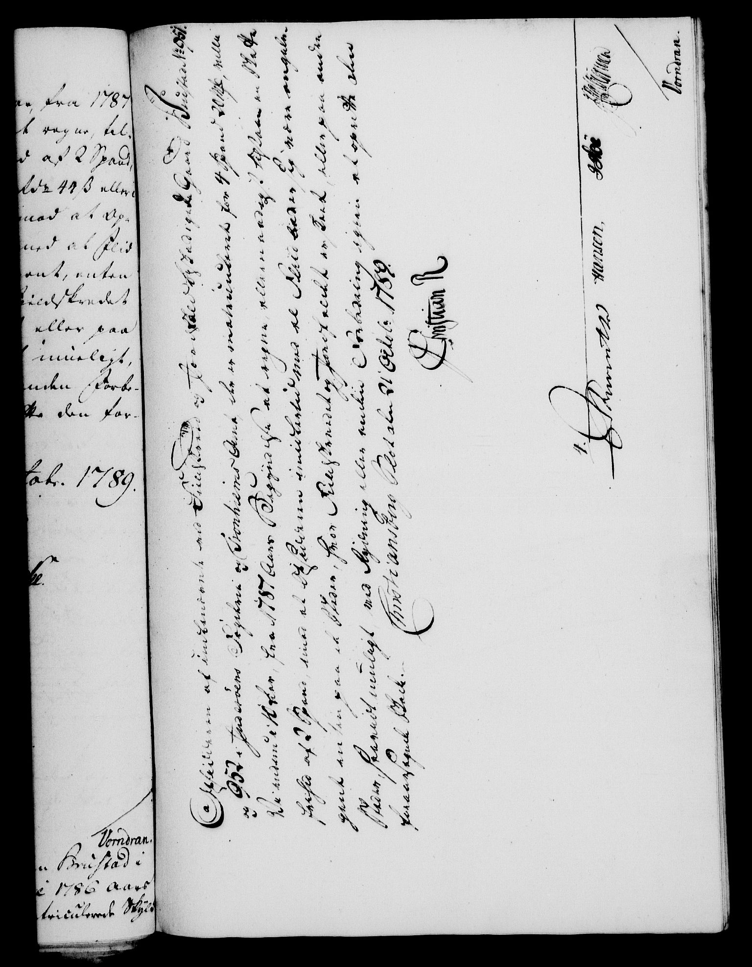 Rentekammeret, Kammerkanselliet, RA/EA-3111/G/Gf/Gfa/L0071: Norsk relasjons- og resolusjonsprotokoll (merket RK 52.71), 1789, p. 484