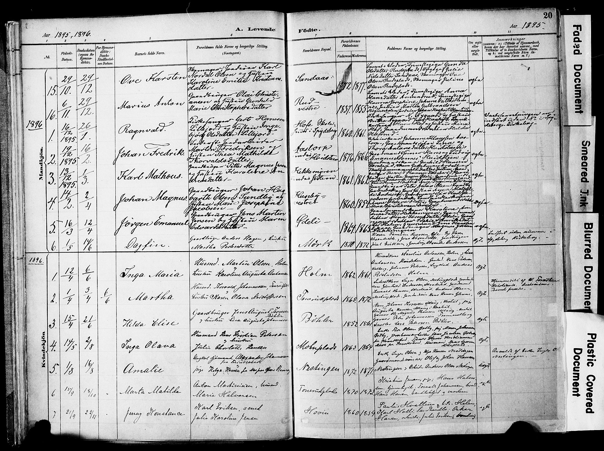 Spydeberg prestekontor Kirkebøker, SAO/A-10924/F/Fb/L0001: Parish register (official) no. II 1, 1886-1907, p. 20
