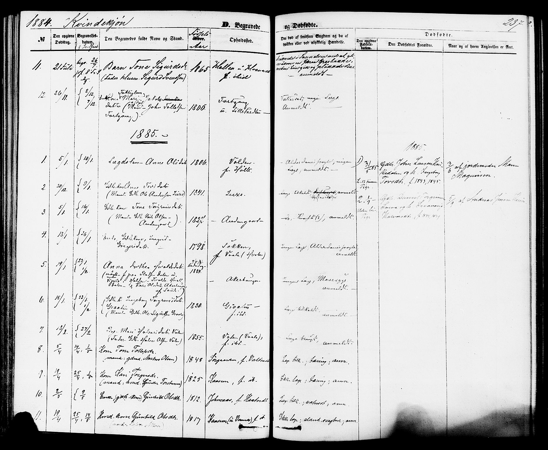 Sauherad kirkebøker, AV/SAKO-A-298/F/Fa/L0008: Parish register (official) no. I 8, 1873-1886, p. 237