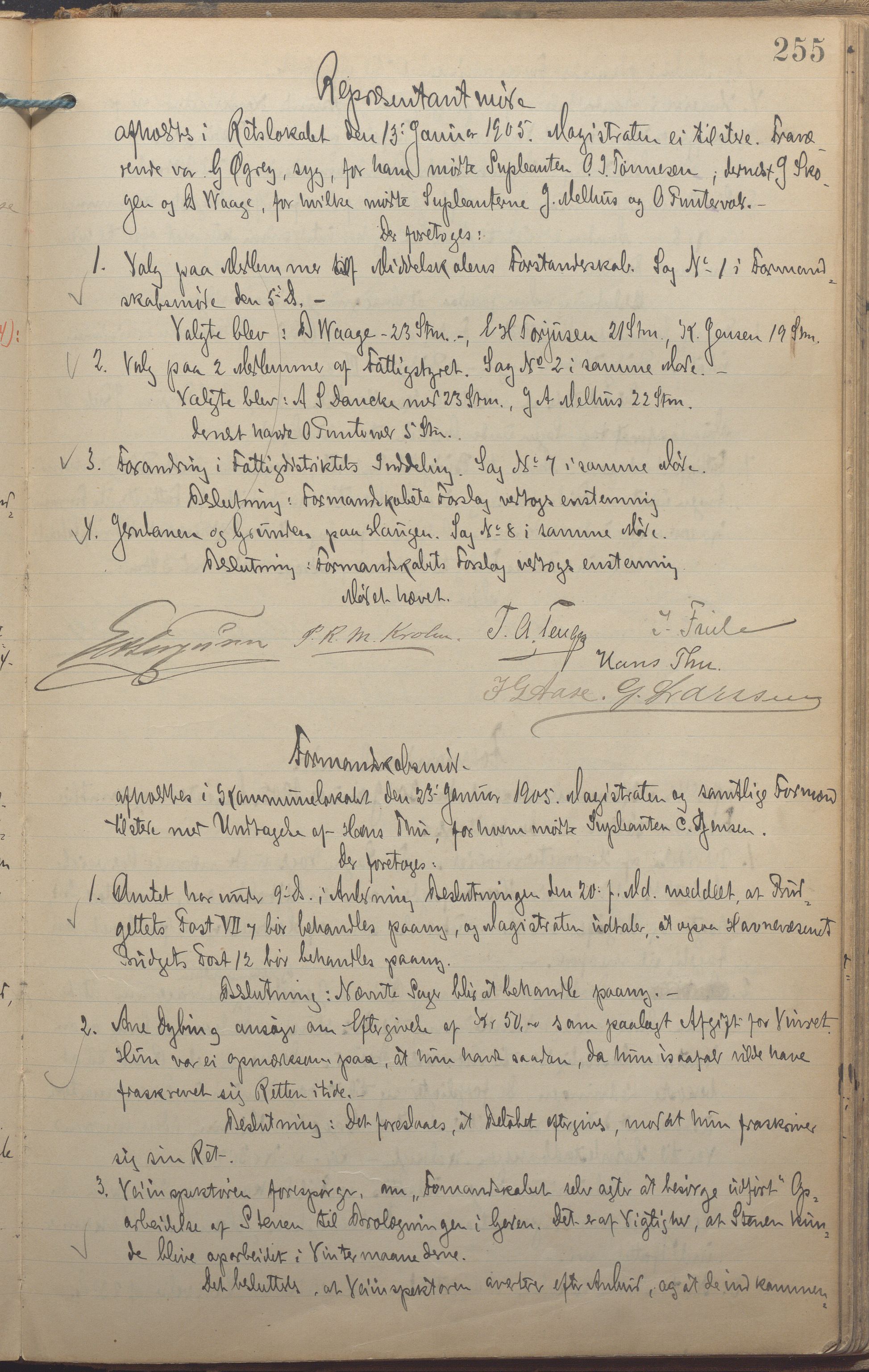 Egersund kommune (Ladested) - Formannskapet, IKAR/K-100502/A/L0006: Forhandlingsprotokoll, 1897-1906, p. 255a