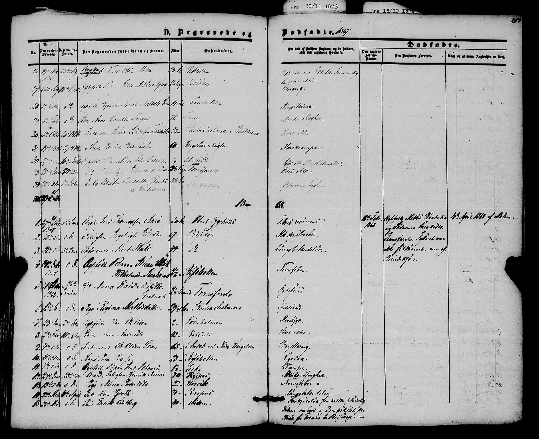 Alta sokneprestkontor, AV/SATØ-S-1338/H/Ha/L0001.kirke: Parish register (official) no. 1, 1858-1878, p. 203